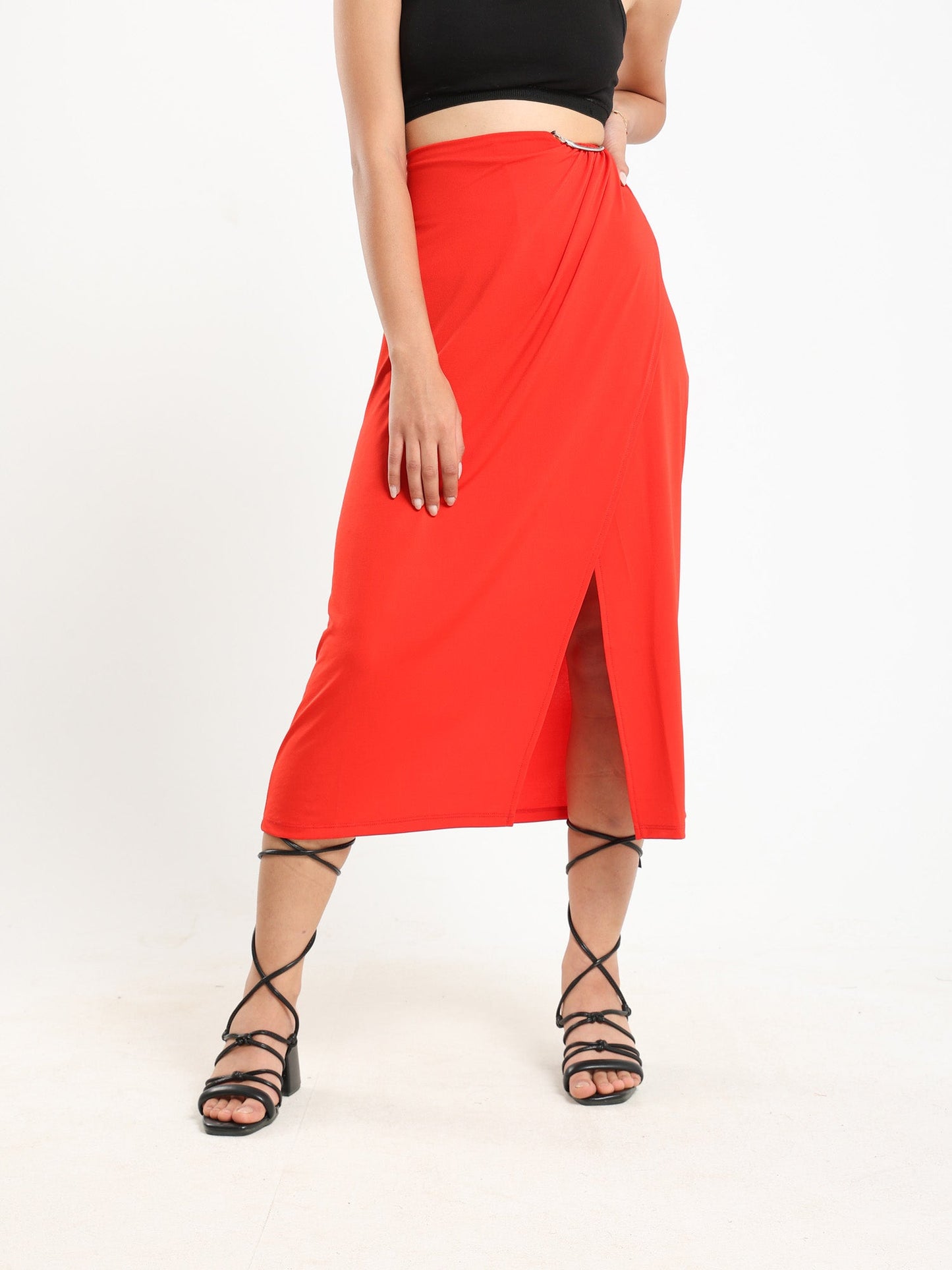 Wrap Around Skirt With Cutout - Outlet