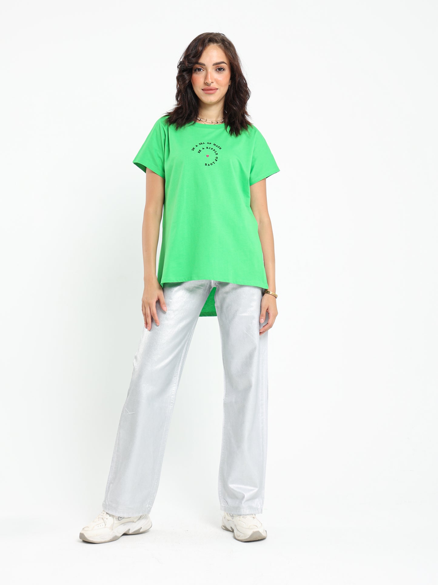 Extra Long Metallic Straight-Leg Mid-Rise Jeans - Outlet