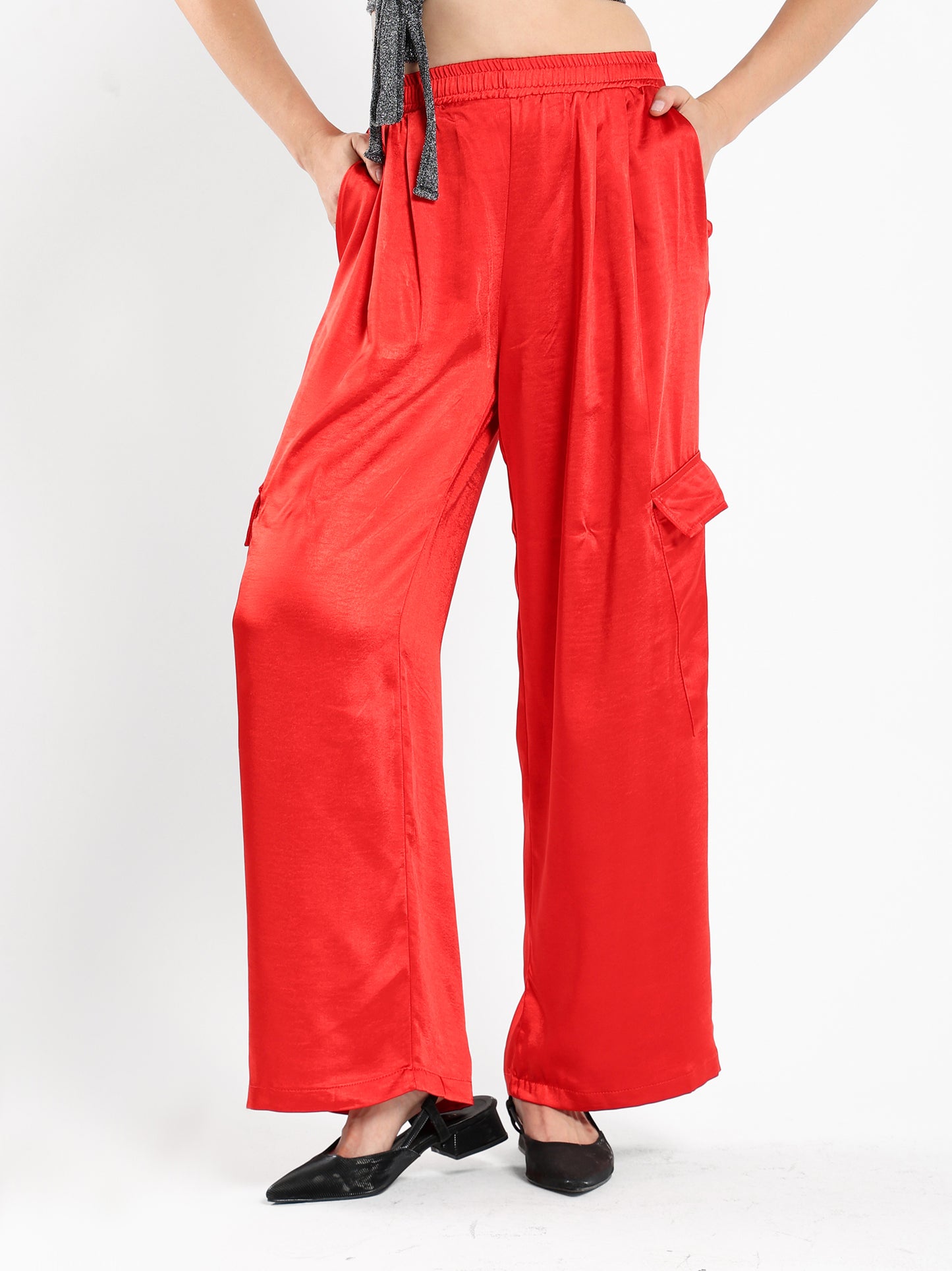 Loose Cargo Pants with Side Pockets - Outlet