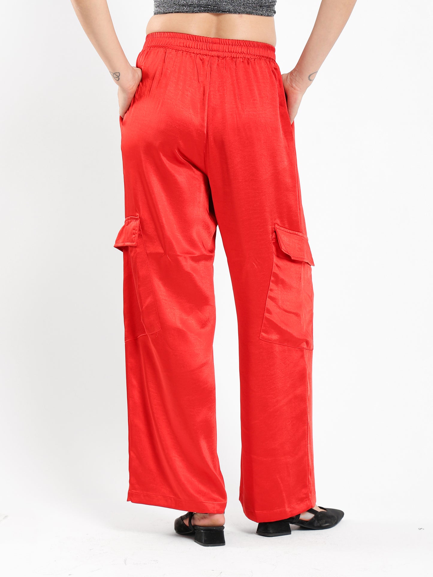 Loose Cargo Pants with Side Pockets - Outlet