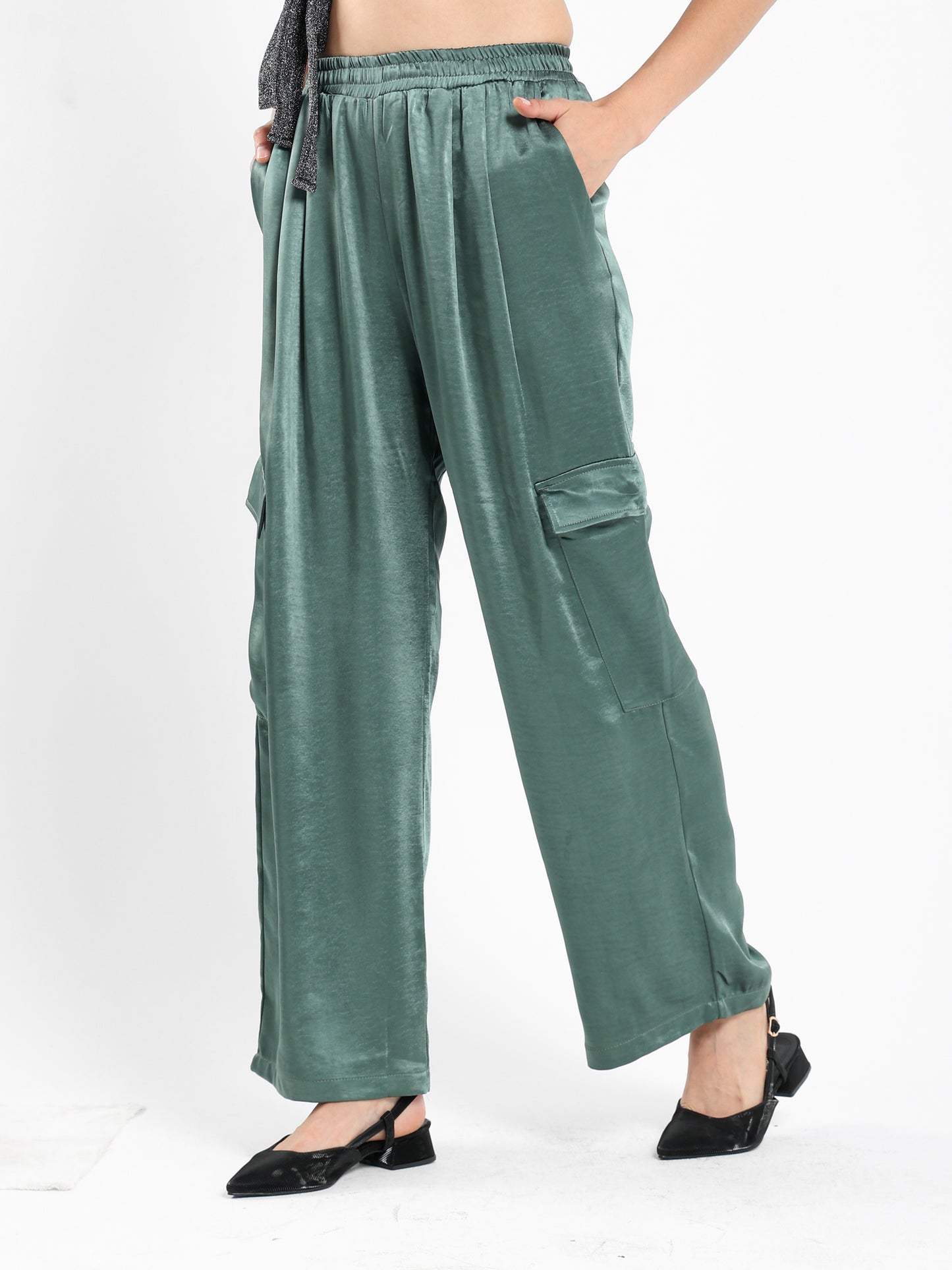 Loose Cargo Pants with Side Pockets - Outlet