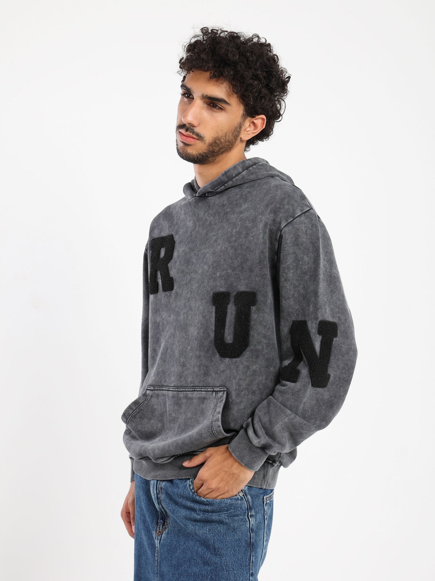 Oversized Hoodie with Place Print