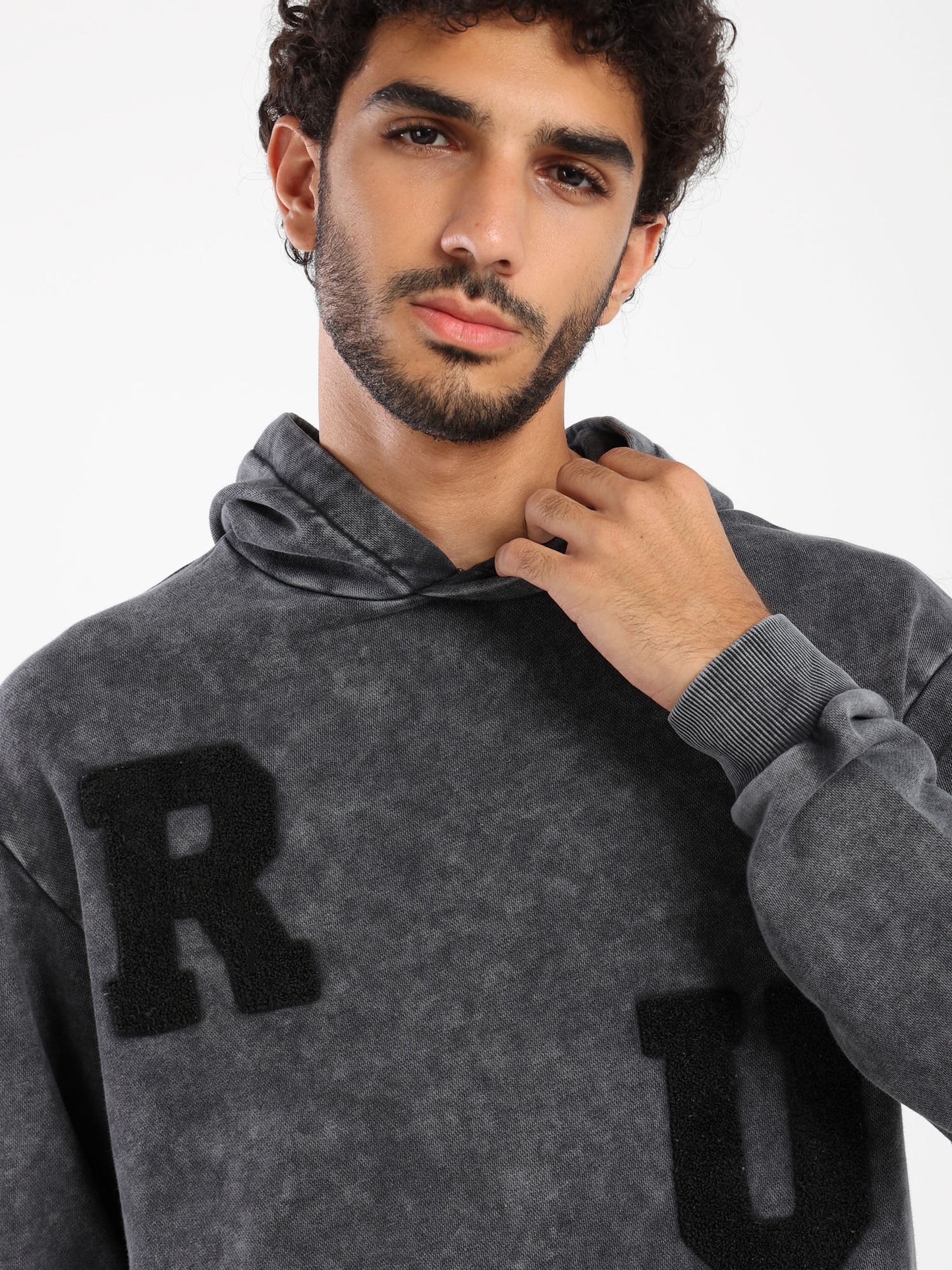 Oversized Hoodie with Place Print