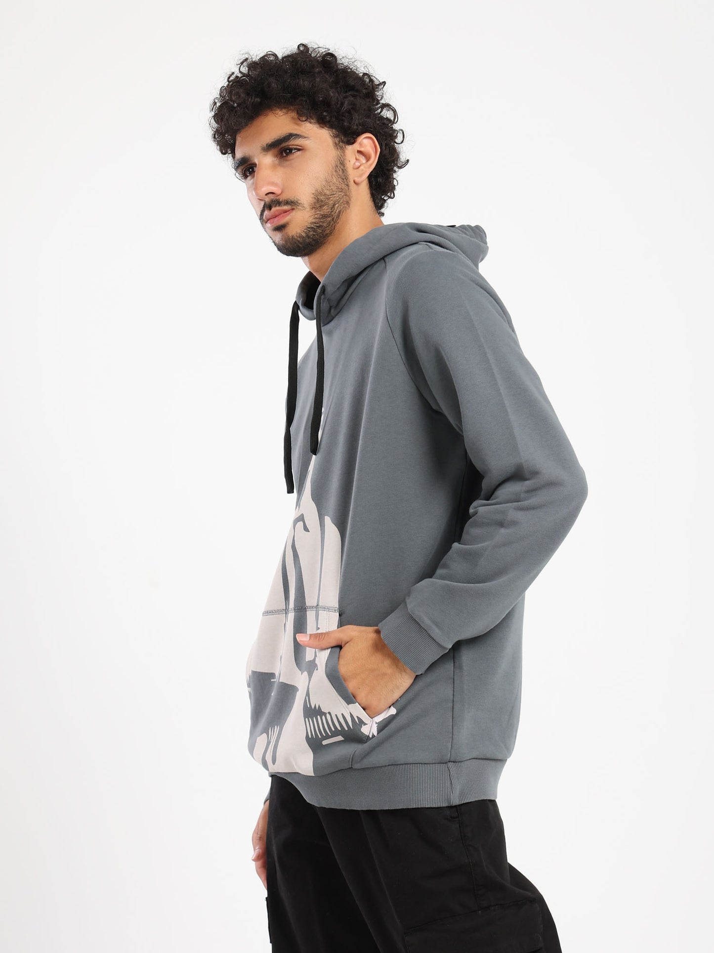 Oversized Hoodie with Place Print - Outlet