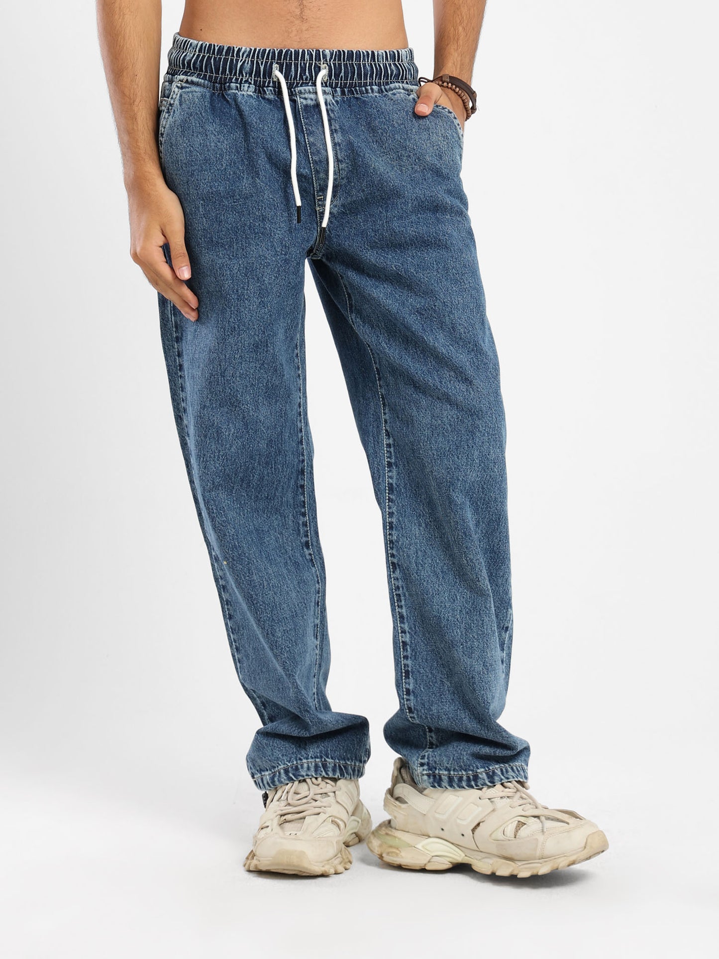 Loose Fit Denim Jogger - Outlet