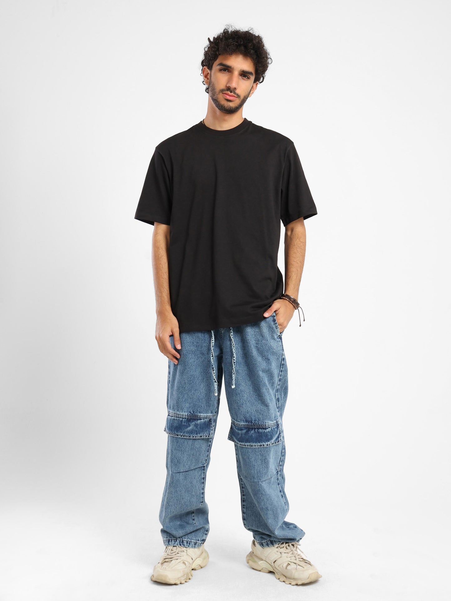 Oversized Solid Round Neck T-Shirt