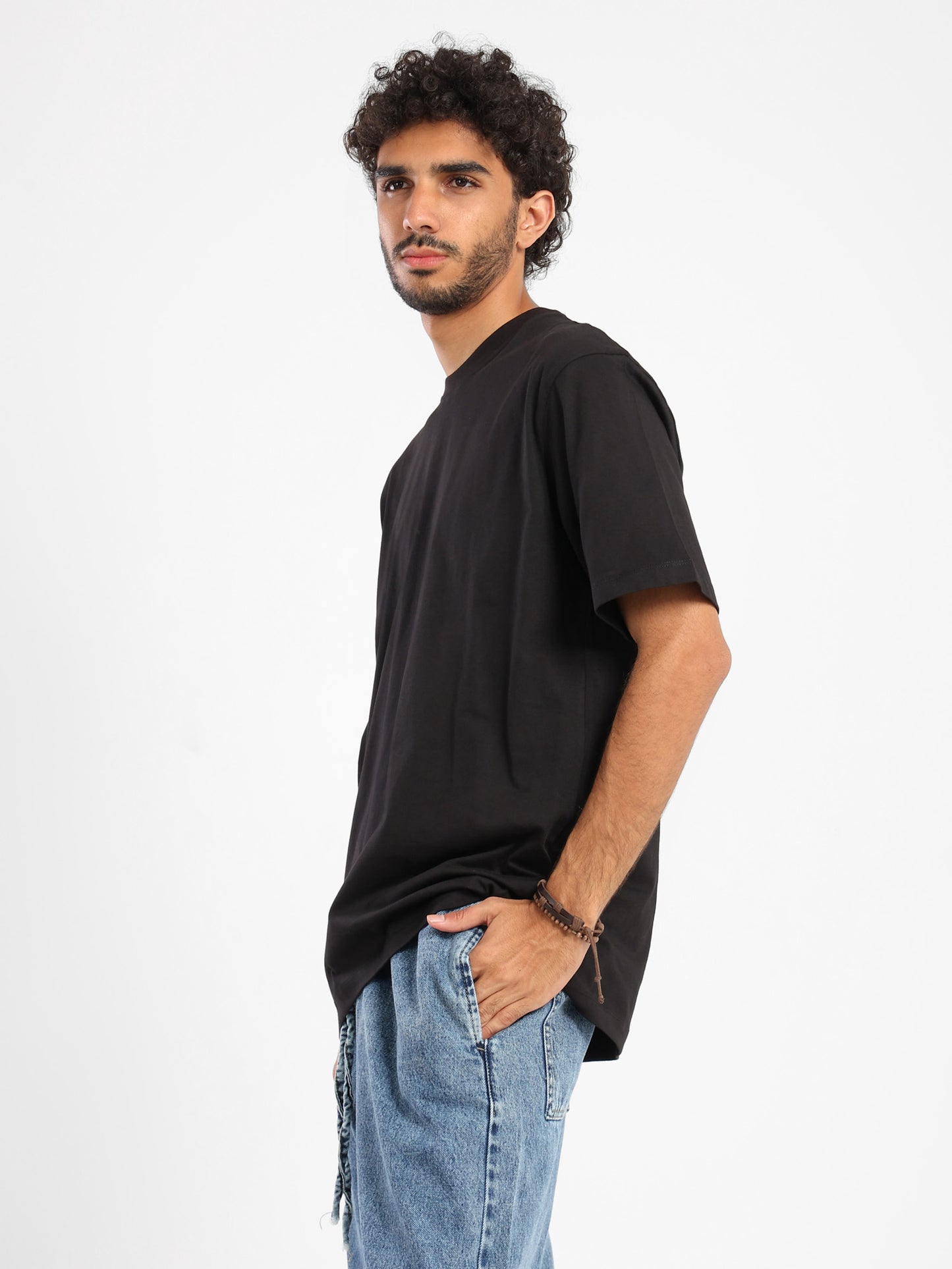 Oversized Solid Round Neck T-Shirt