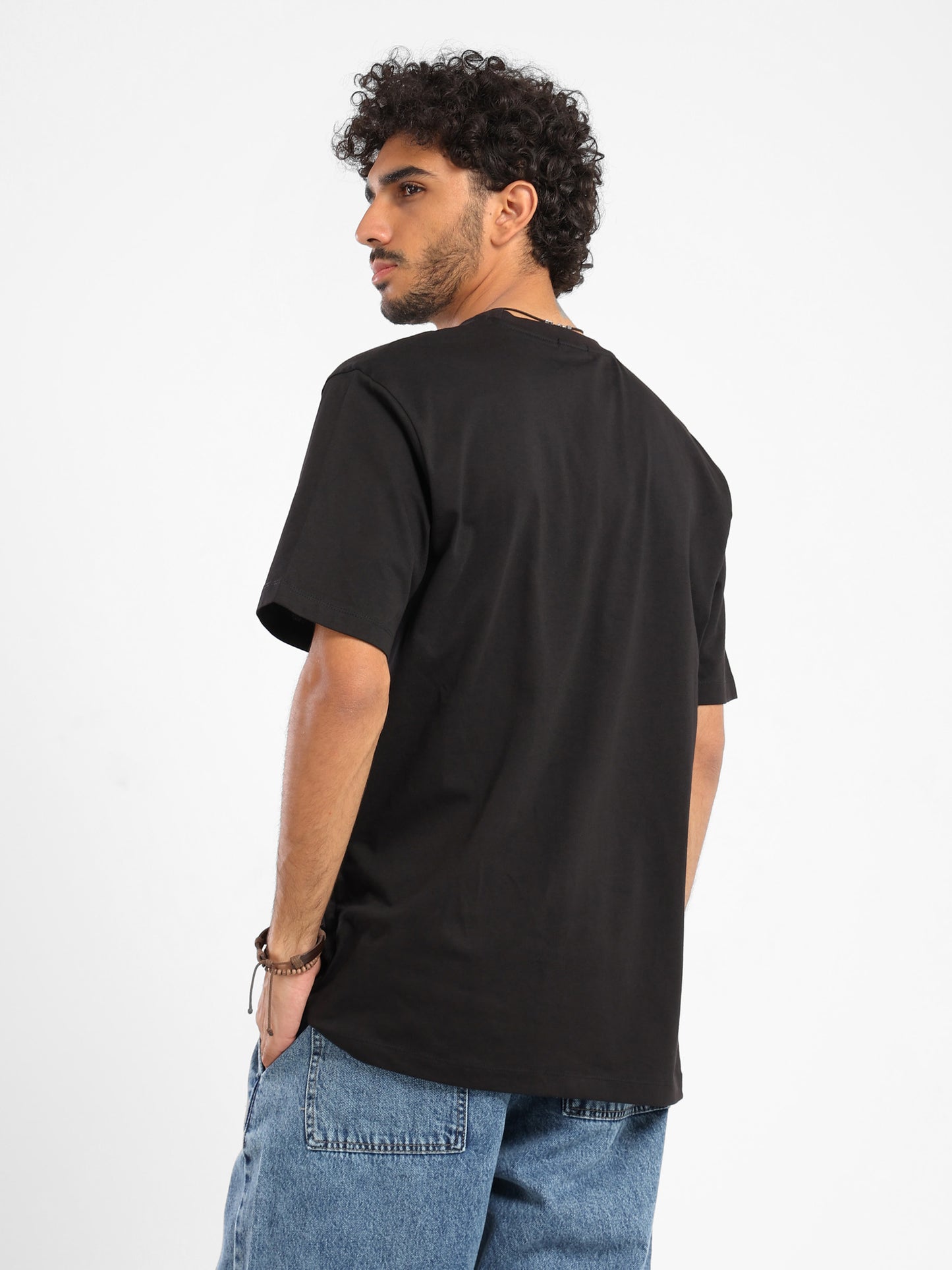 Oversized Solid Round Neck T-Shirt