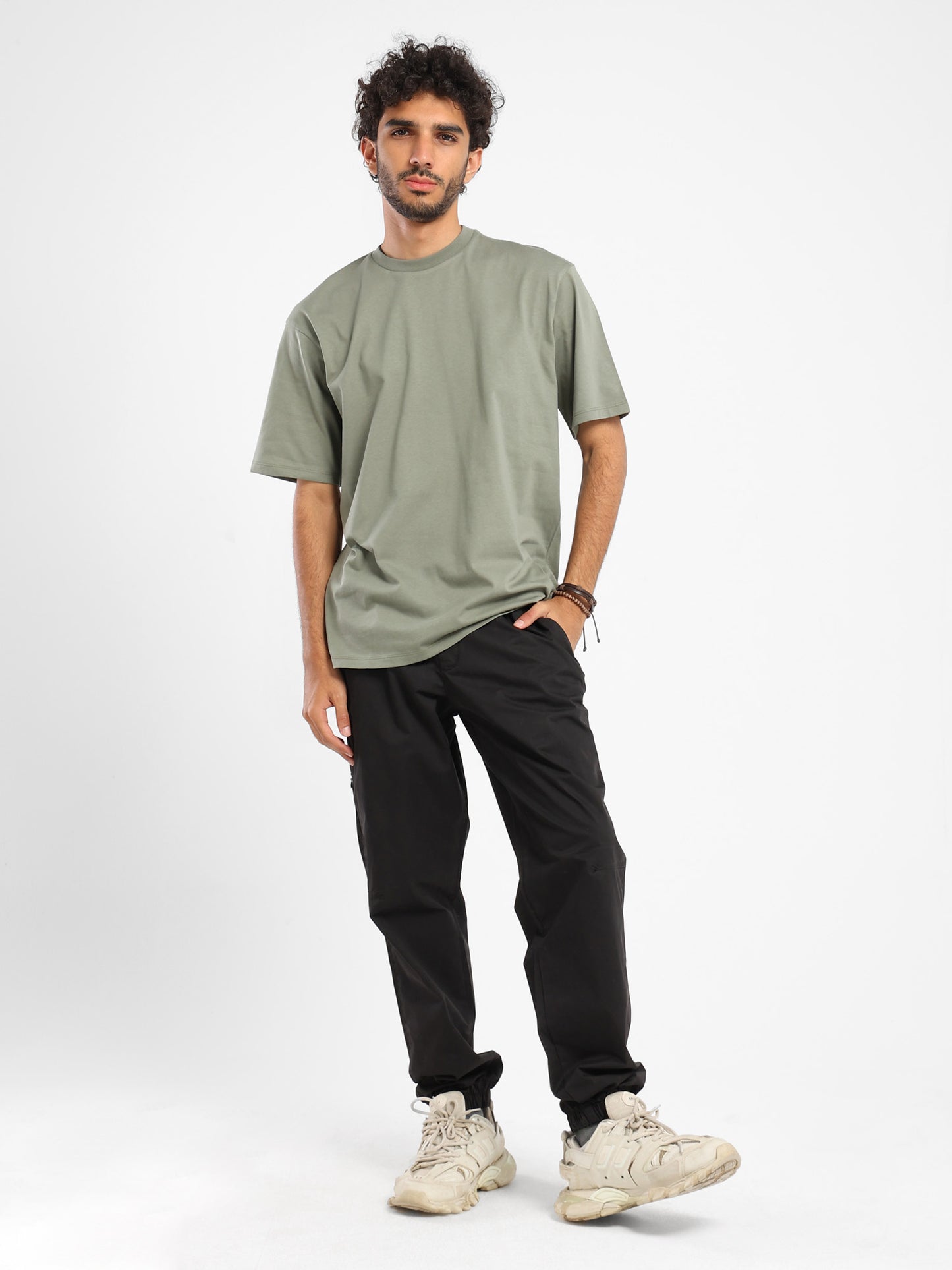 Oversized Solid Round Neck T-Shirt