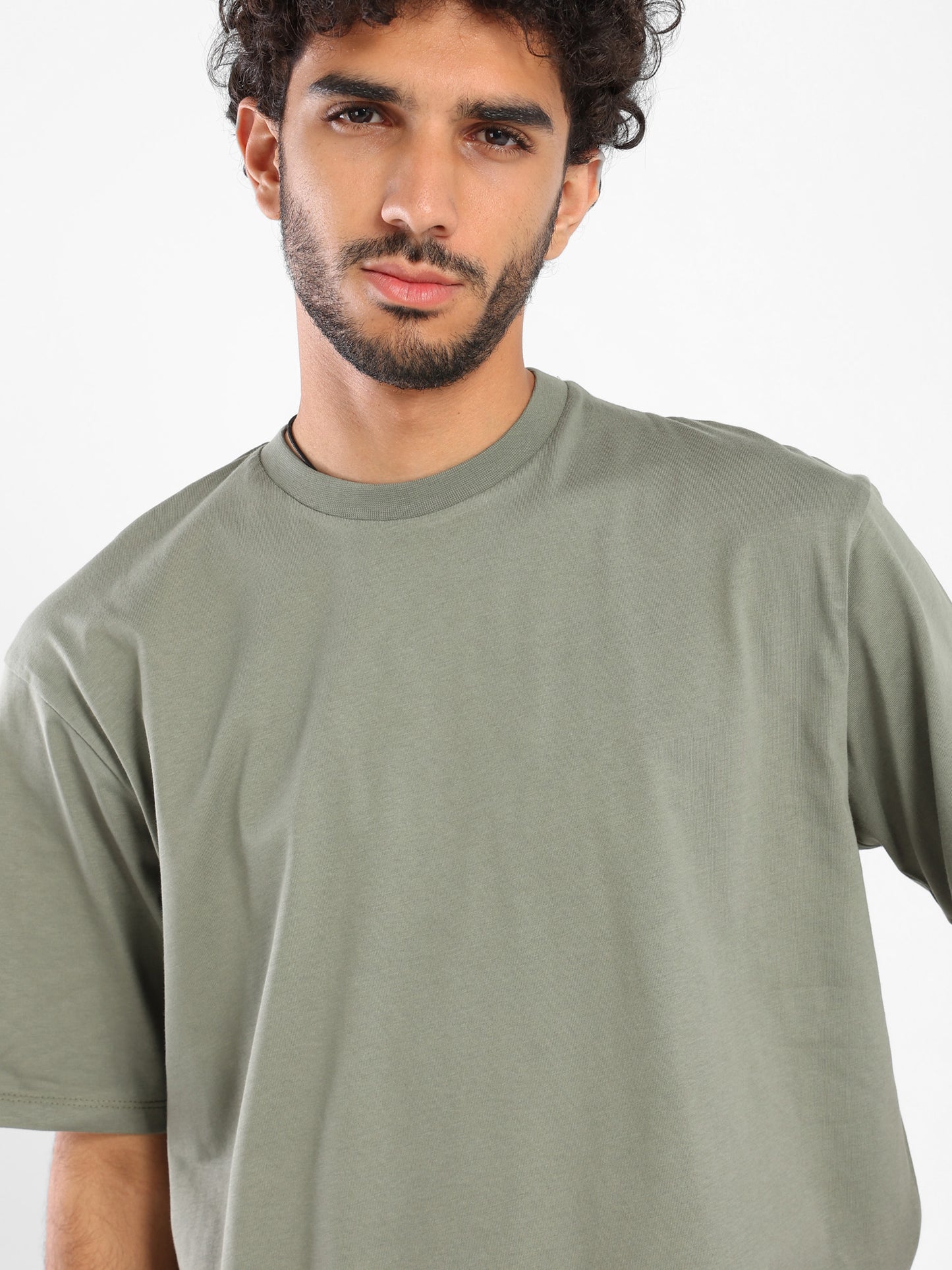 Oversized Solid Round Neck T-Shirt
