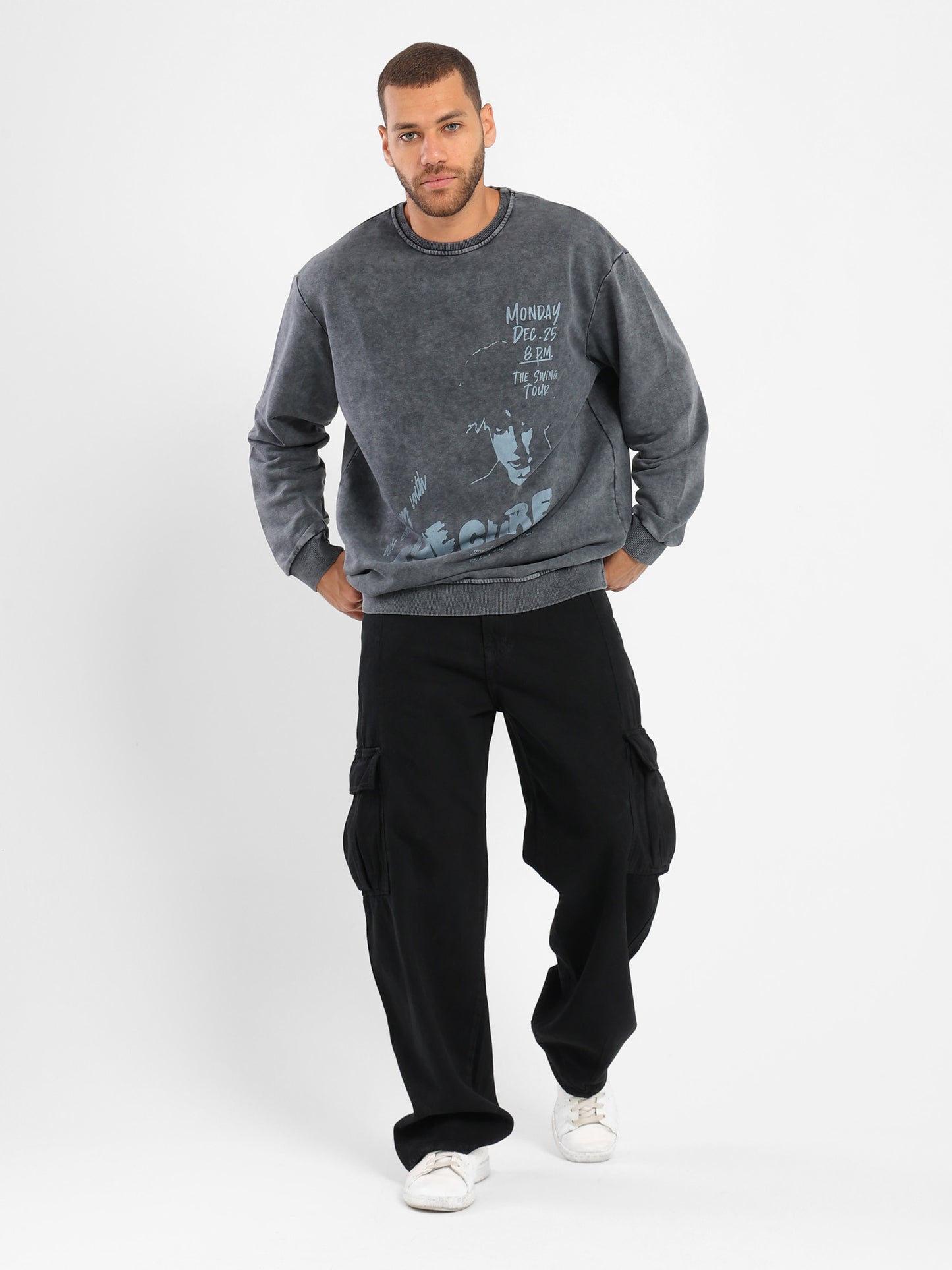 Concert Poster Print Sweatshirt - Outlet