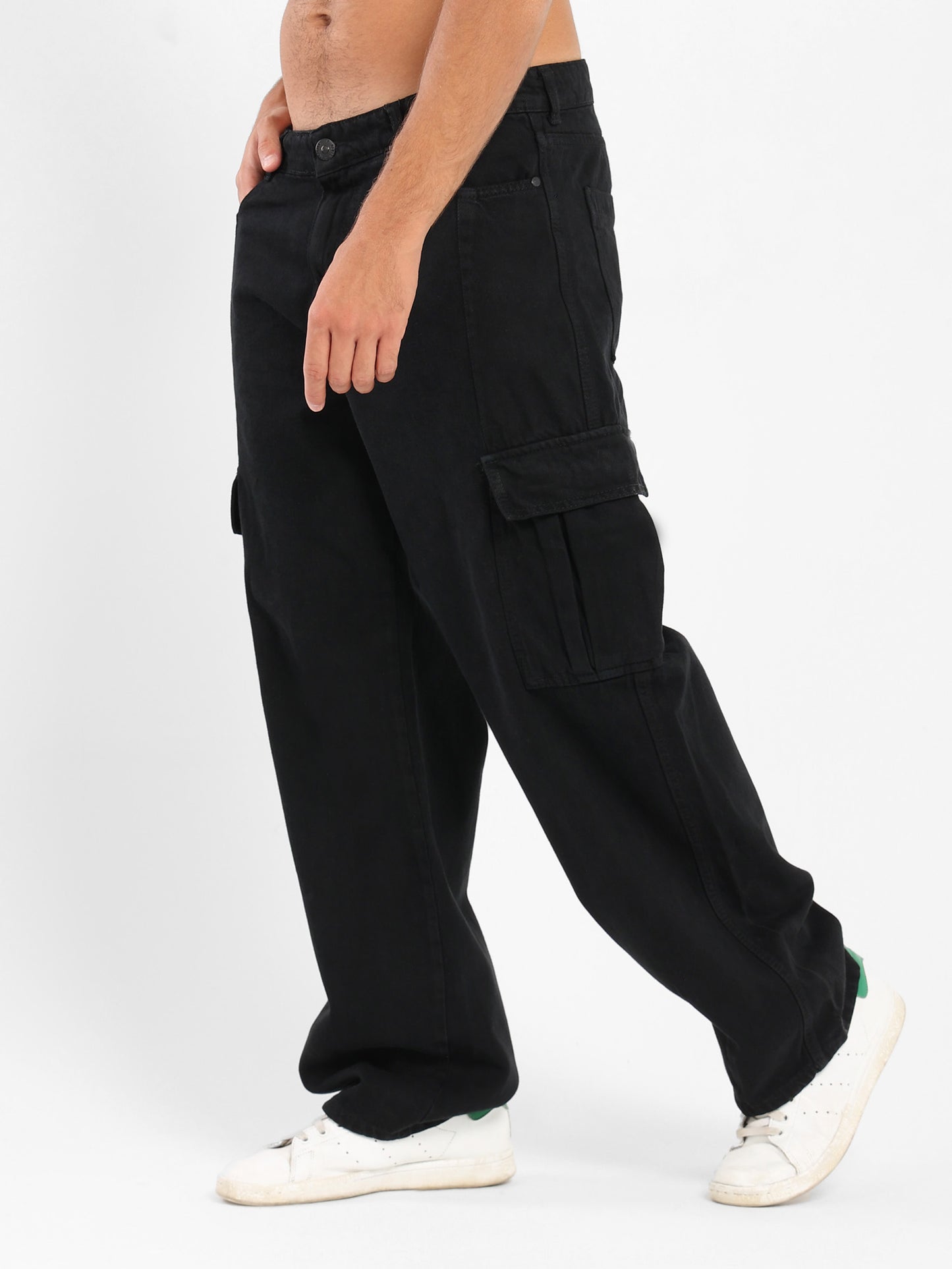 Baggy Jeans With Side Pocket - Outlet