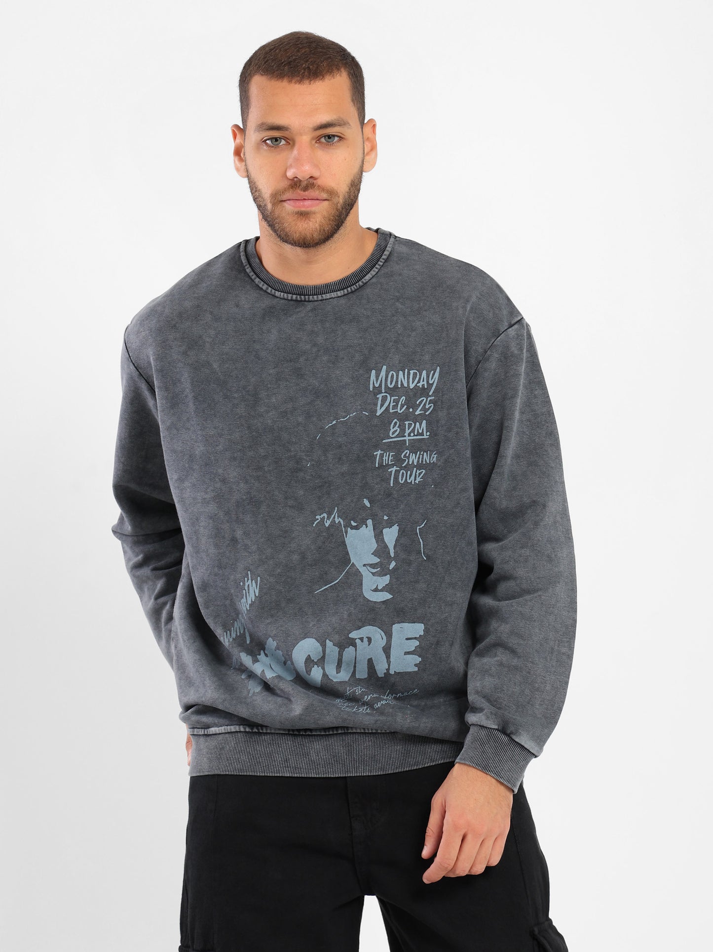 Concert Poster Print Sweatshirt - Outlet