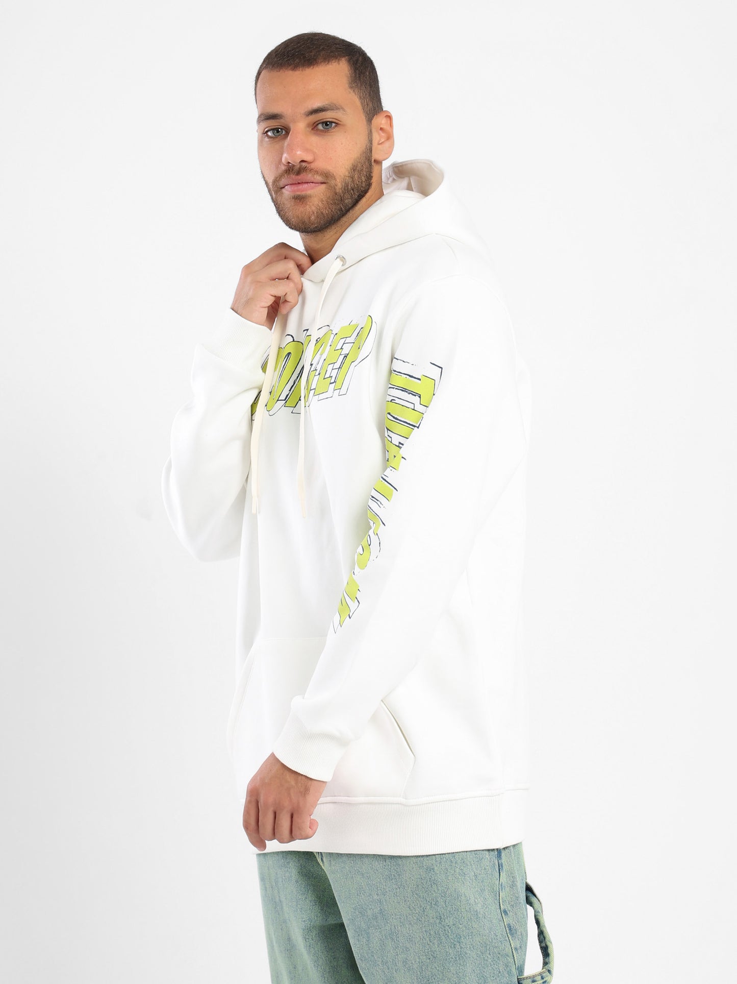 Conceptualism Print Oversized Hoodie - Outlet