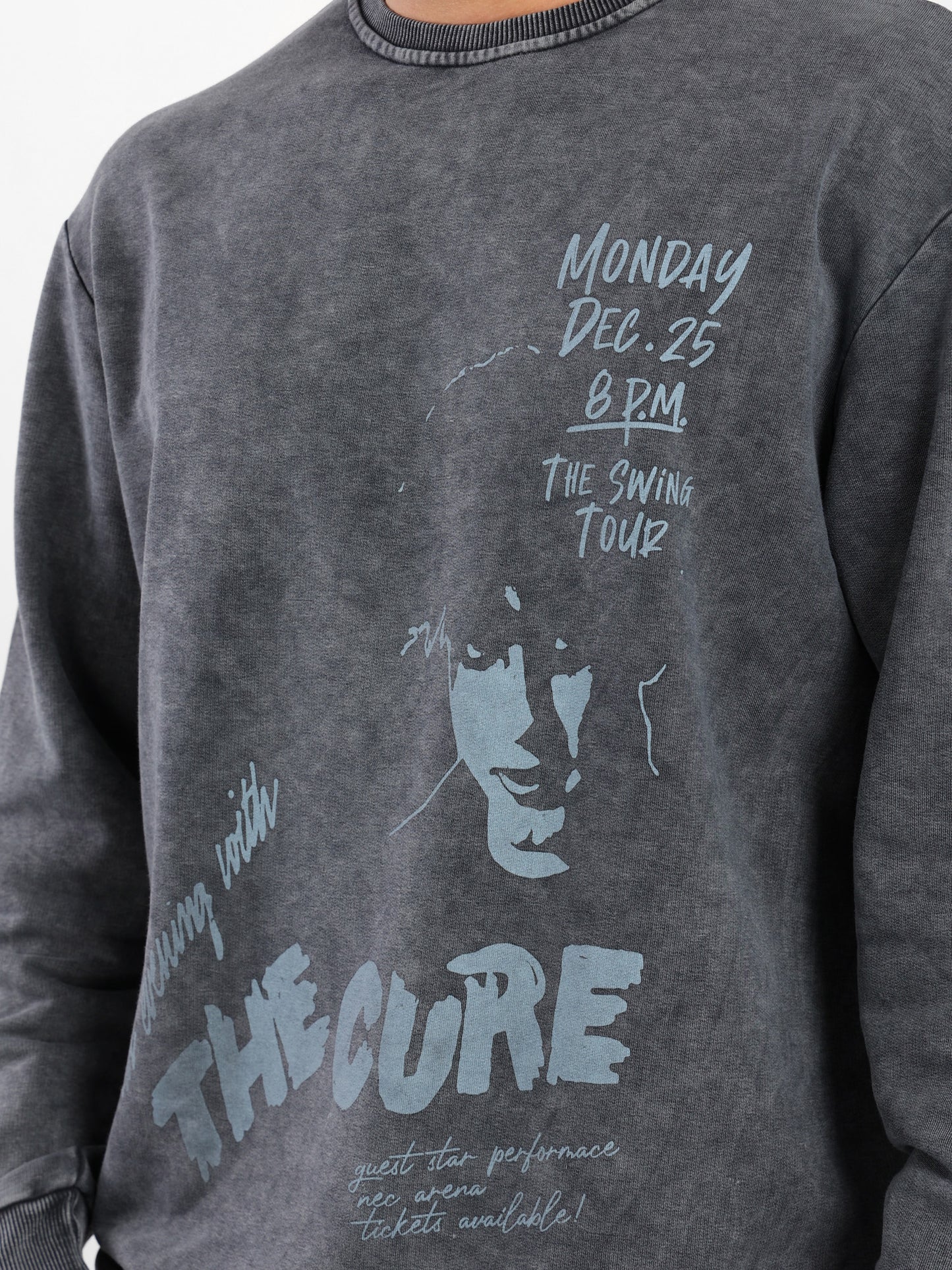 Concert Poster Print Sweatshirt - Outlet