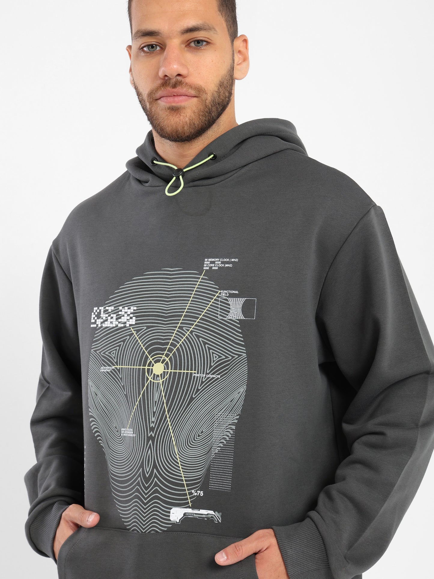 Relaxed Hoodie with Place Print