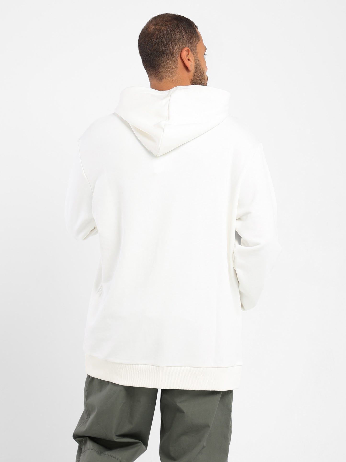 Raised To Win Print Hoodie With Woven Badge On Pocket - Outlet