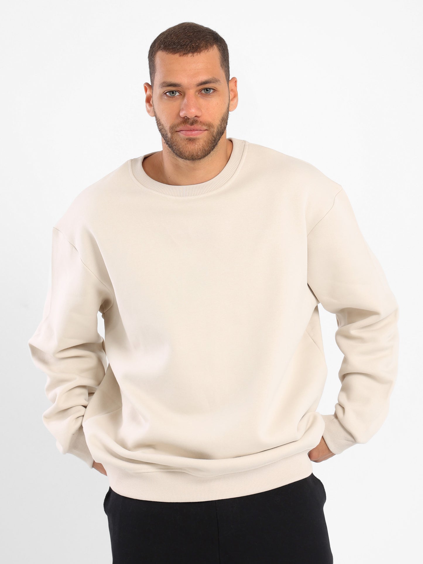 Round Neck Oversized Sweatshirt