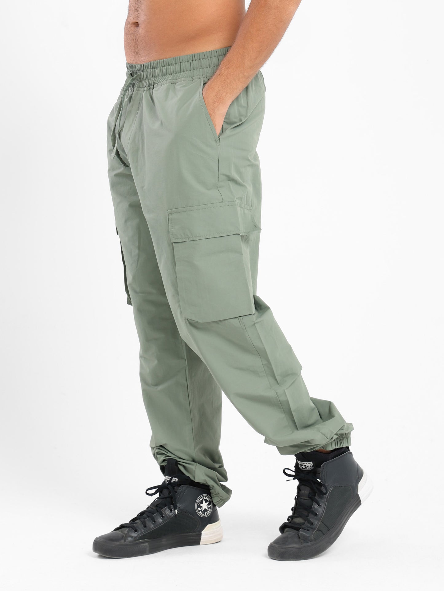 Cargo Pants With Side Pocket And Buckles - Outlet