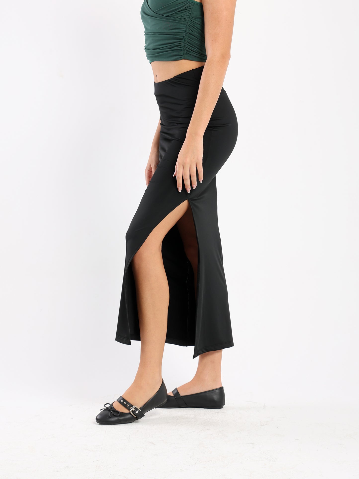 Straight Long Knitted Skirt - Outlet