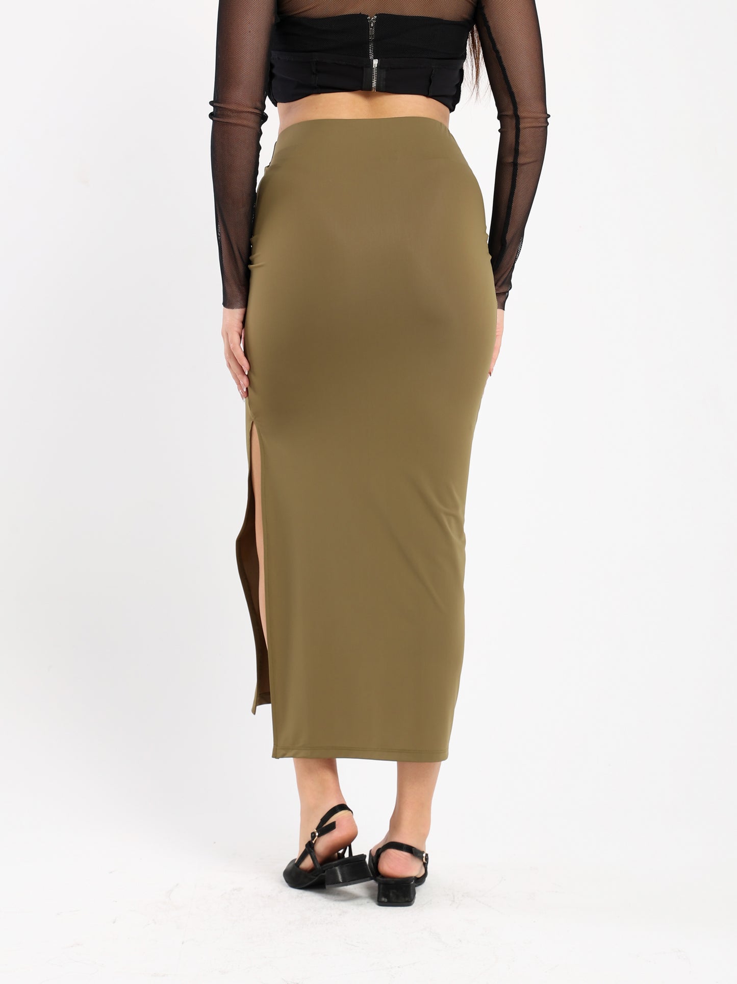 Straight Long Knitted Skirt - Outlet