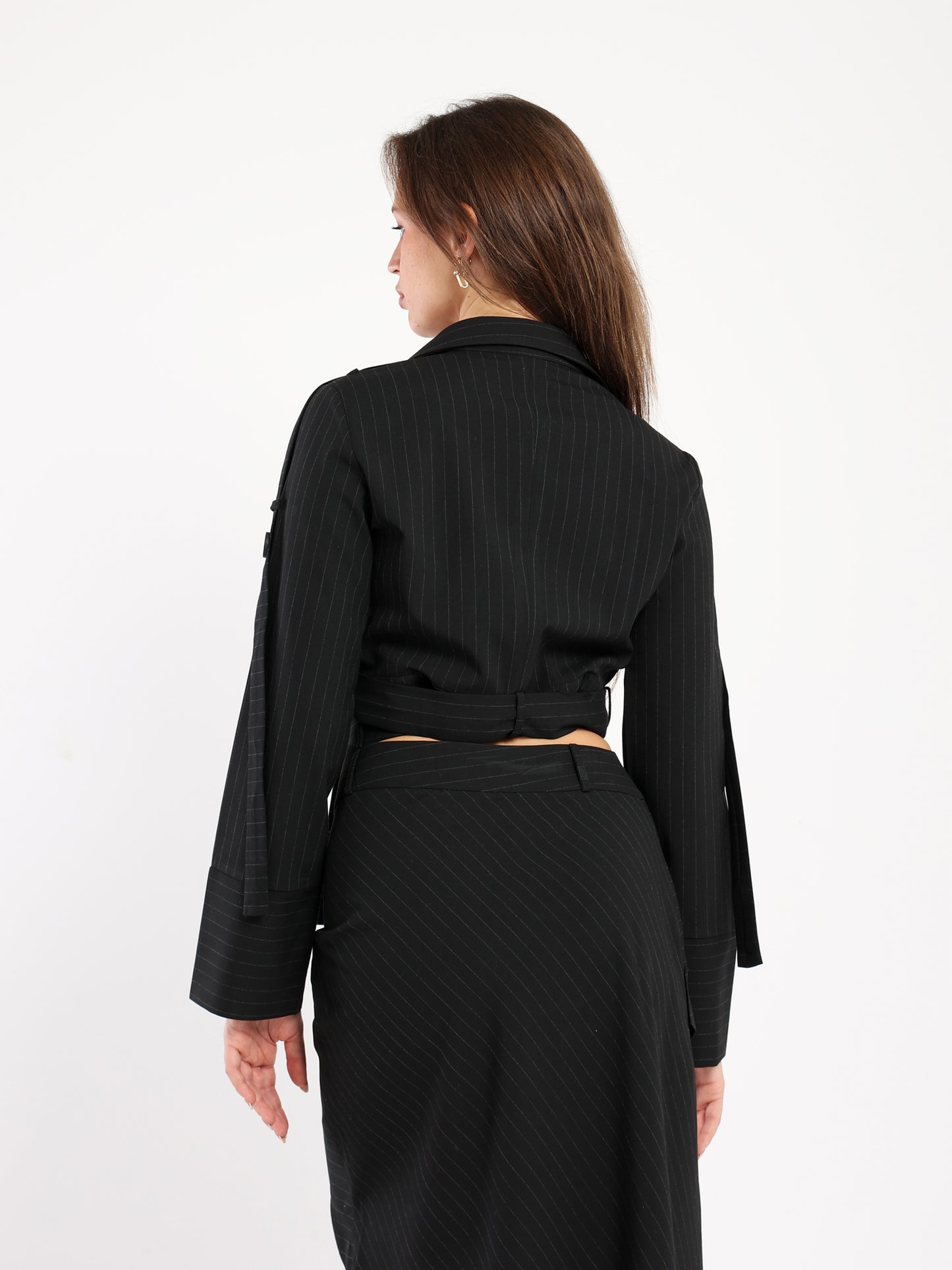 Striped Cropped Shirt - Outlet
