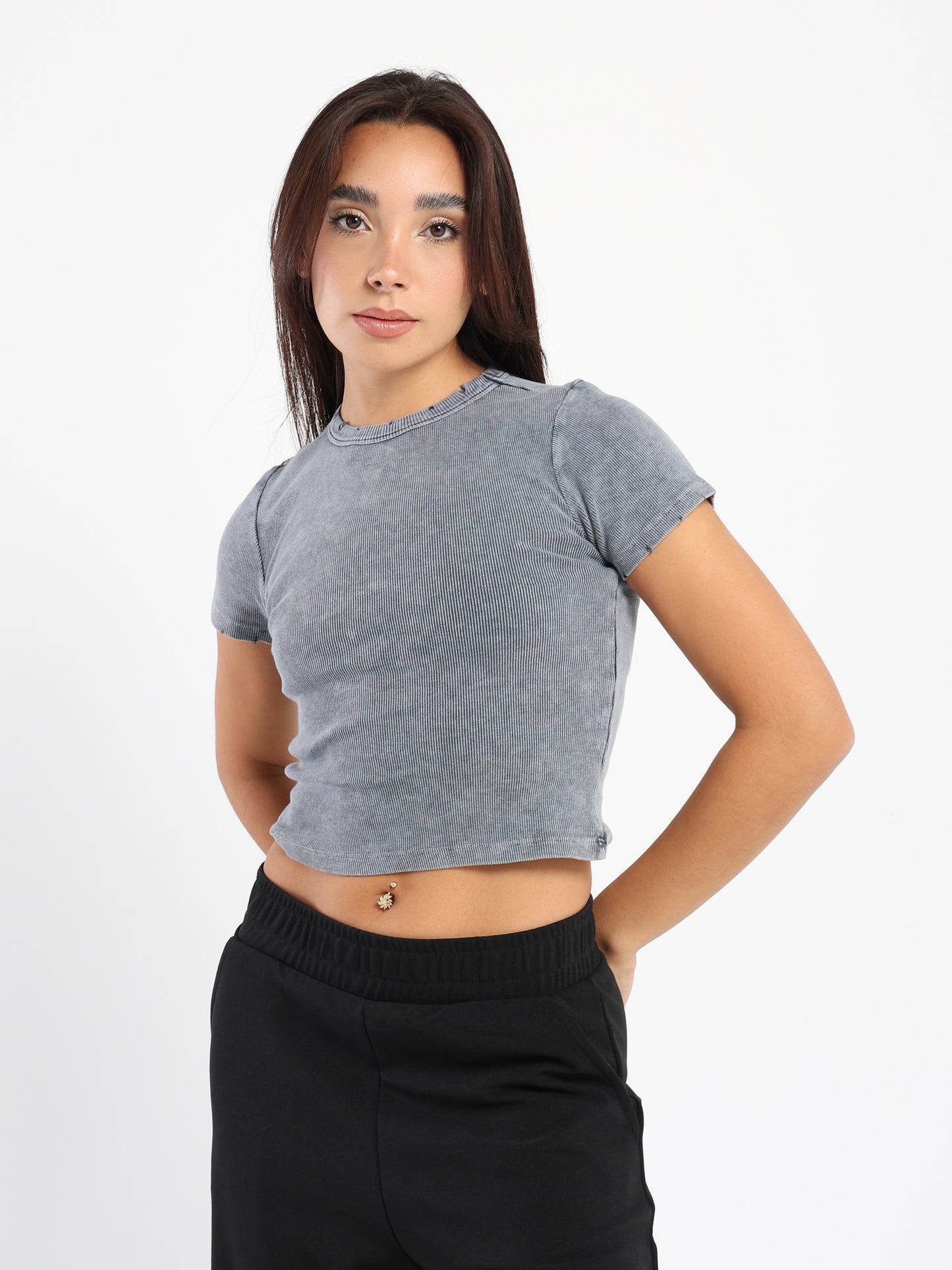 Washed Ribbed T-shirt
