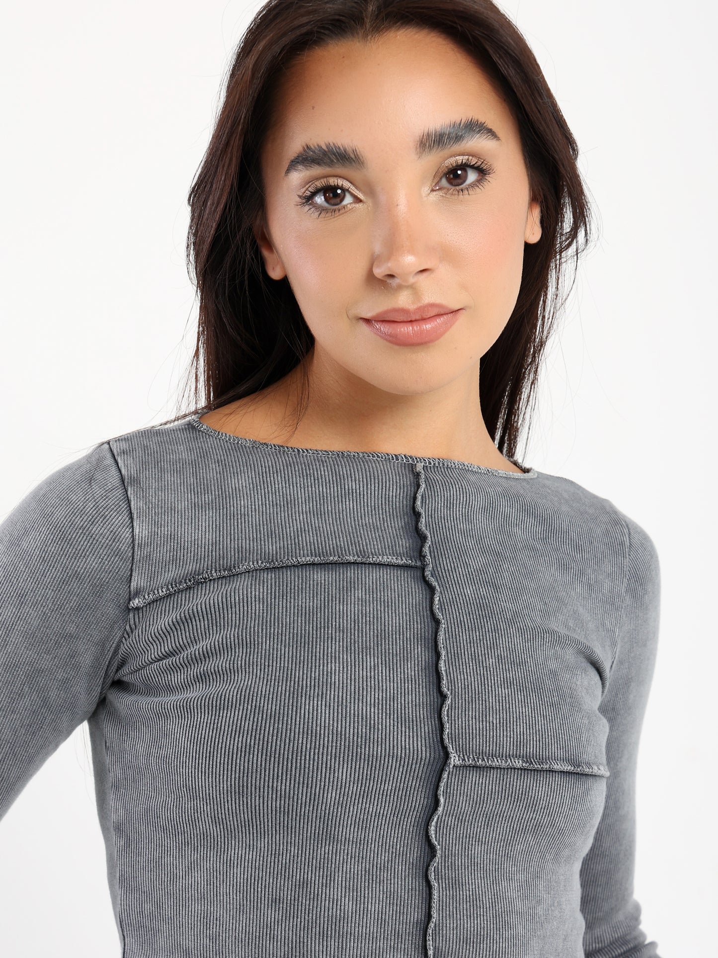 Cropped Long Sleeves Top