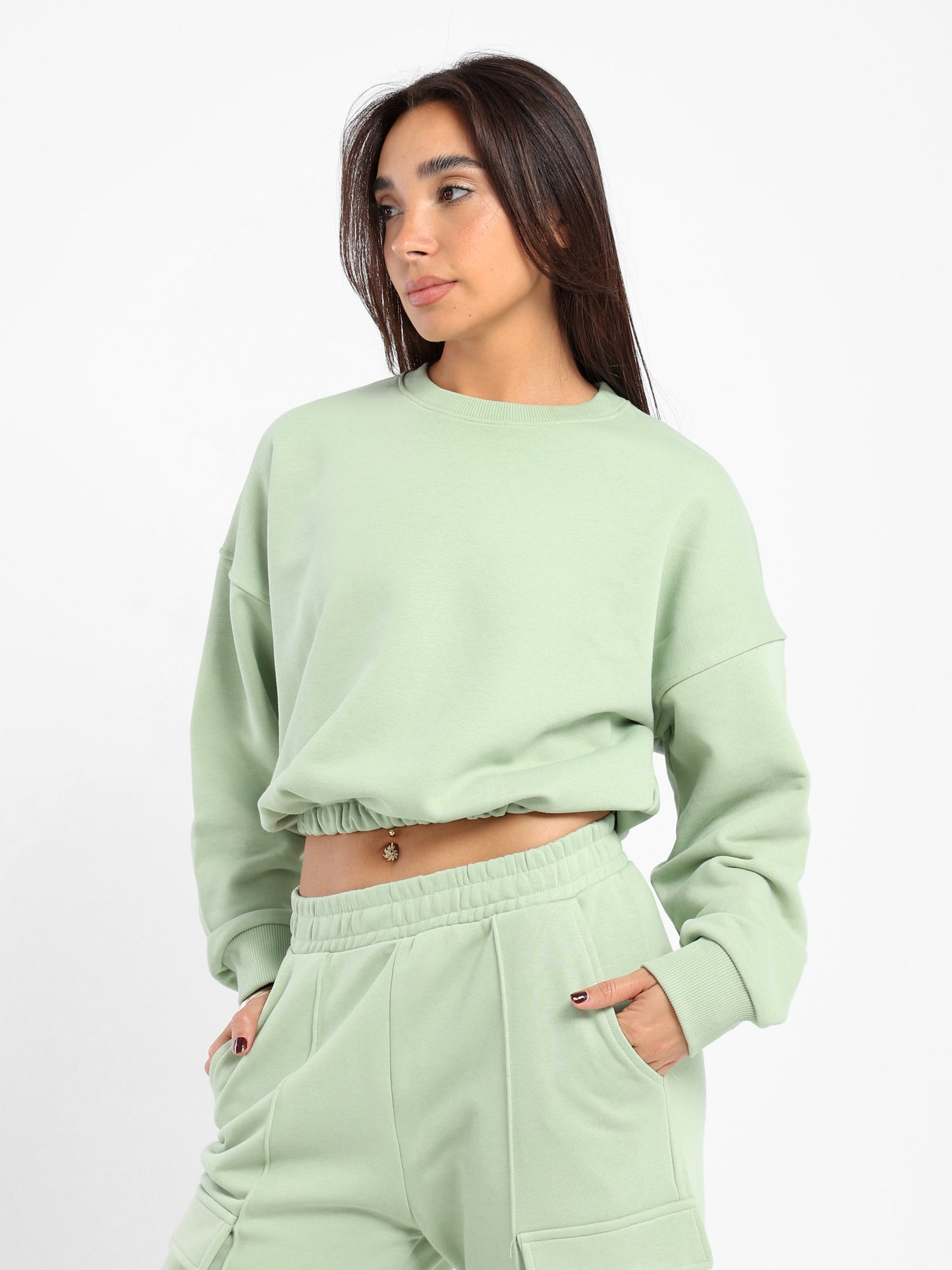 Loose Solid Sweatshirt