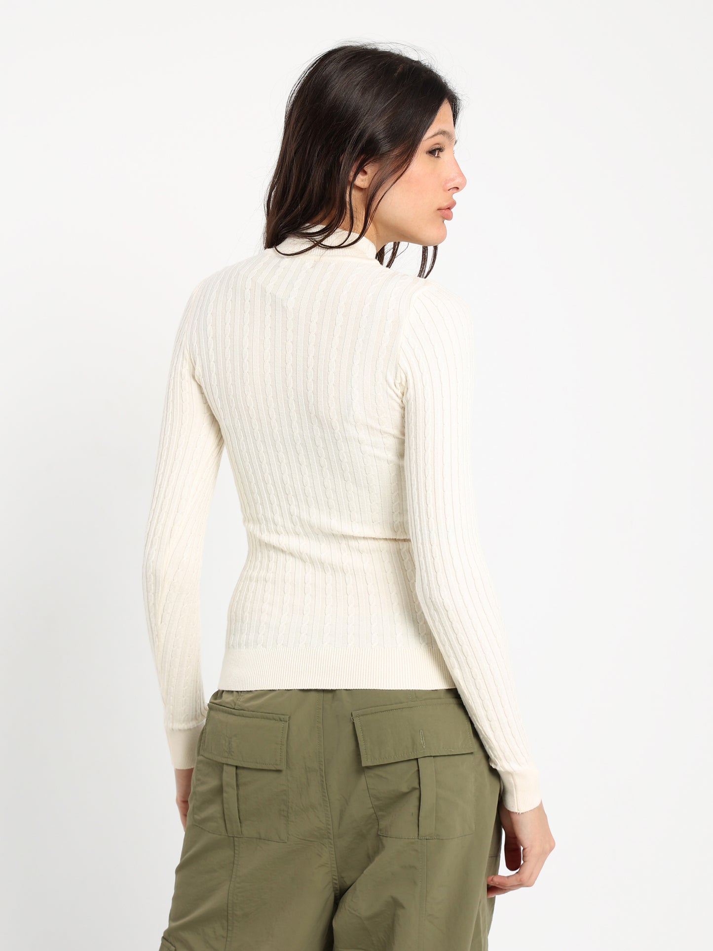 Small Cable Turtleneck