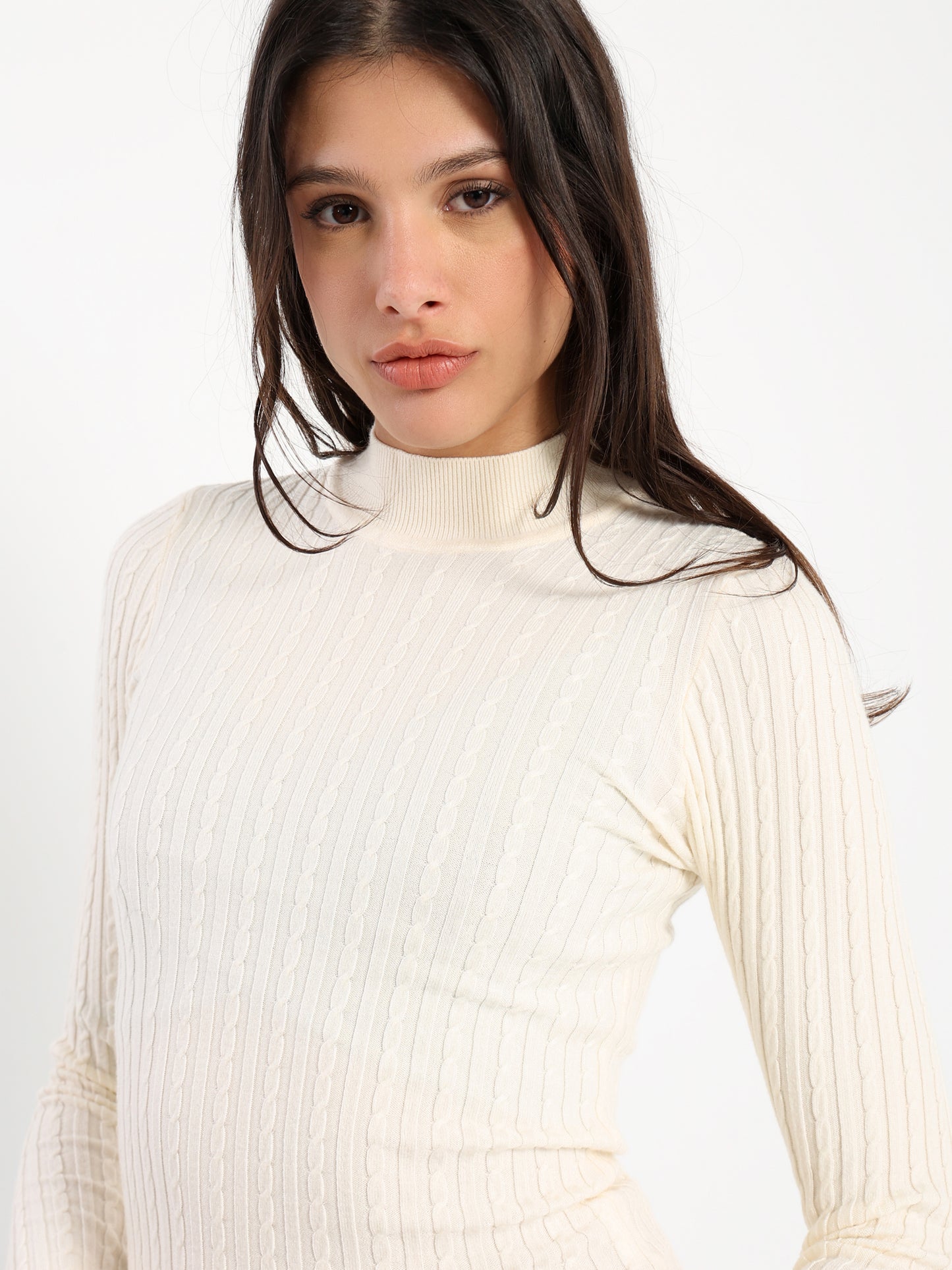 Small Cable Turtleneck