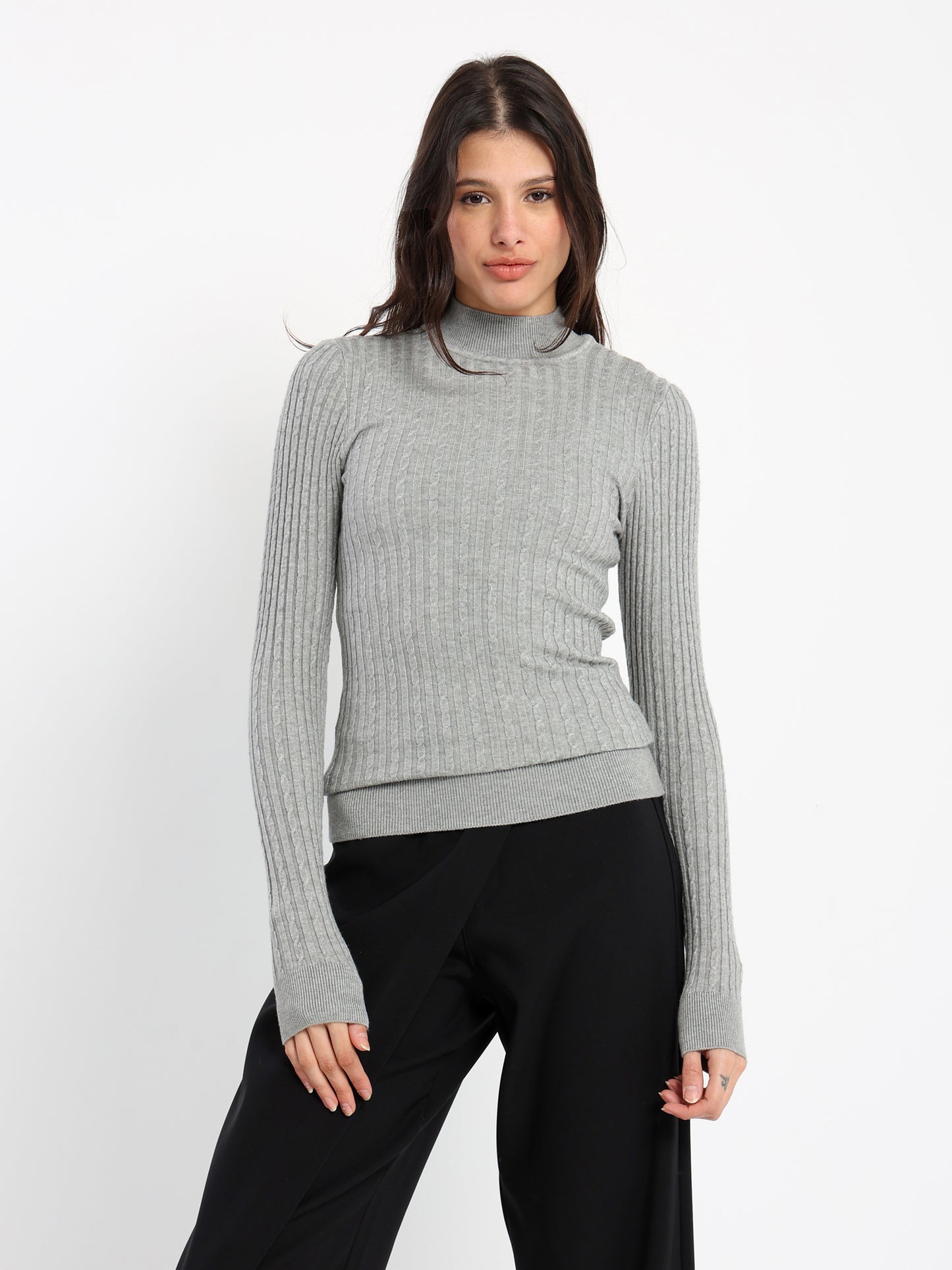 Small Cable Turtleneck