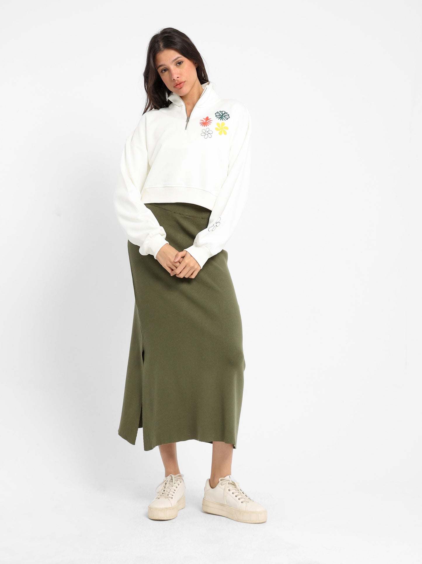 Embroidered Sweatshirt - Outlet