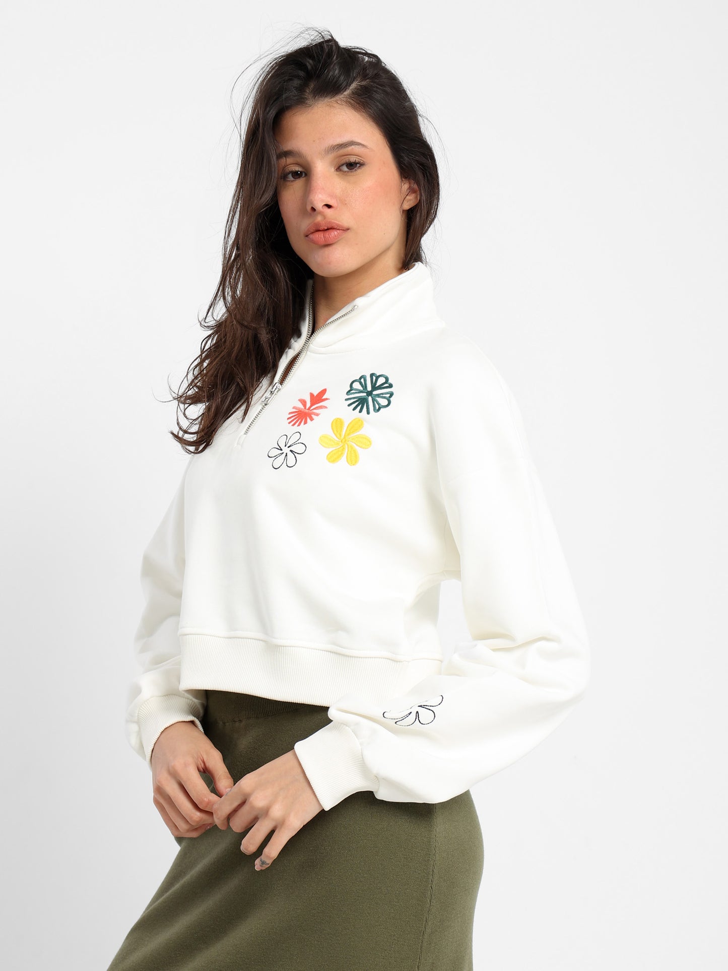 Embroidered Sweatshirt - Outlet