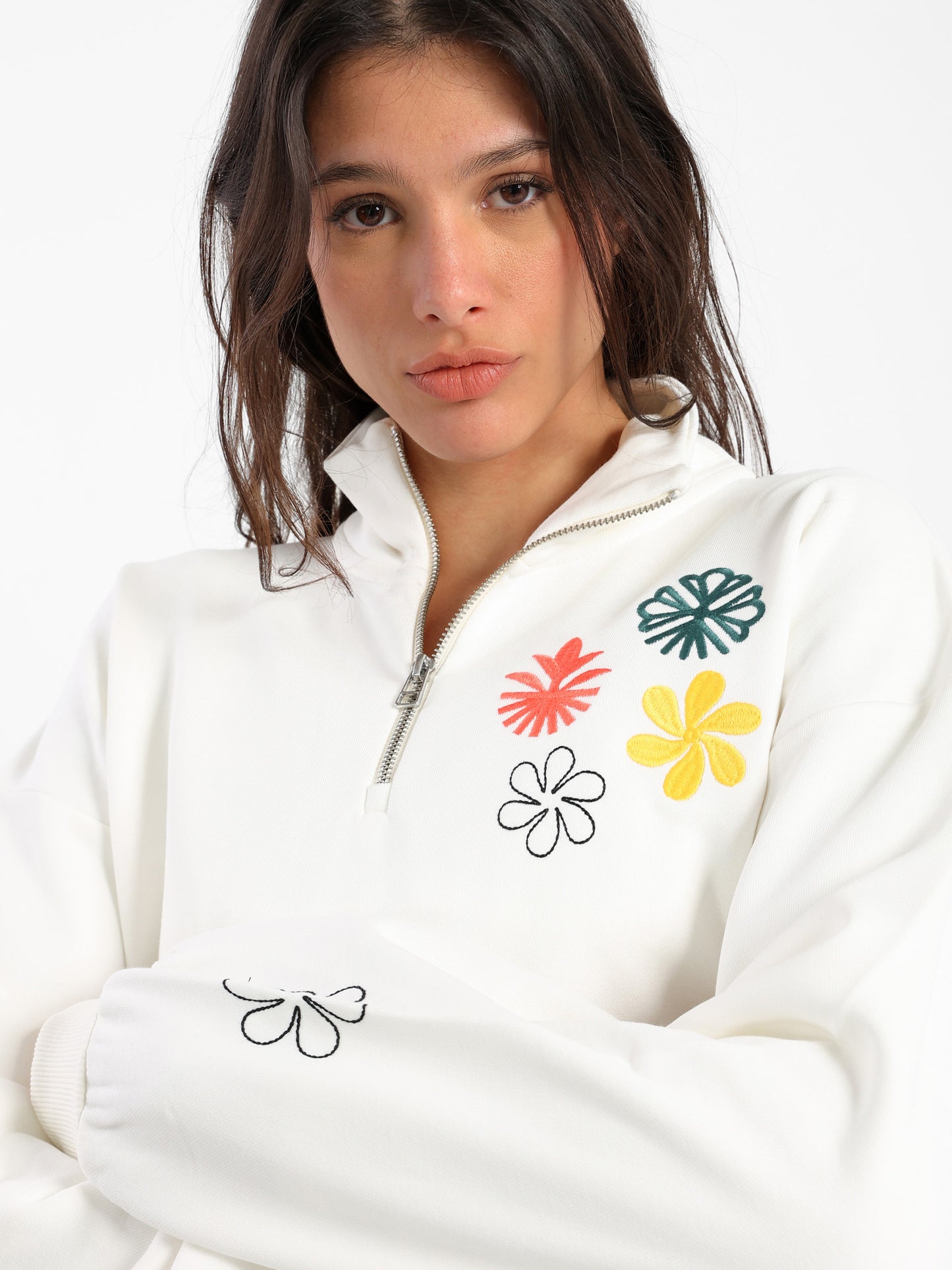 Embroidered Sweatshirt - Outlet