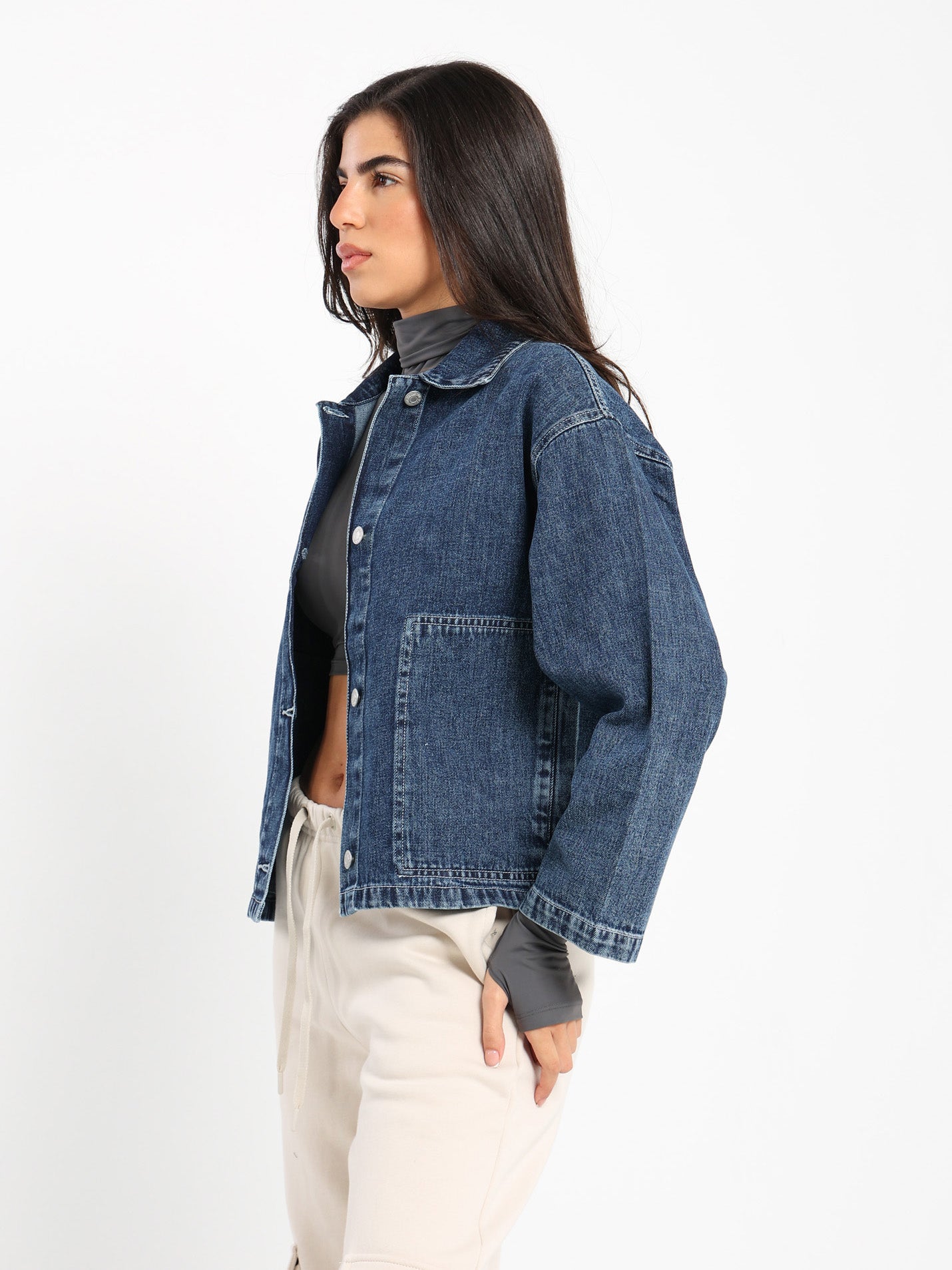 Oversized Denim Jacket - Outlet