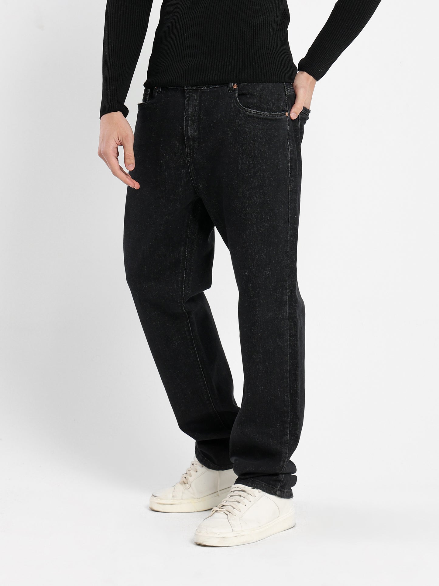 Regular 5-Pocket Jeans with Unfinished Hem - Outlet