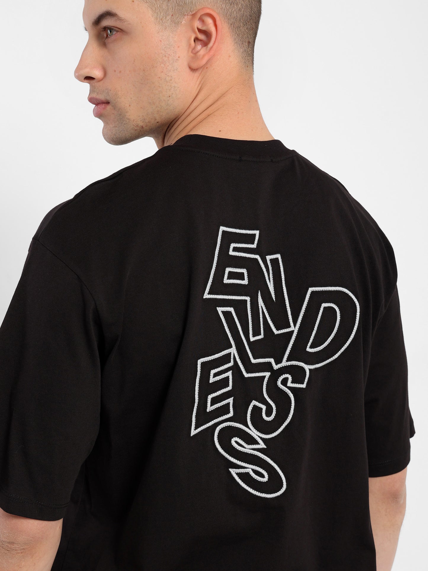 Endless Back Embossed T-Shirt - Outlet