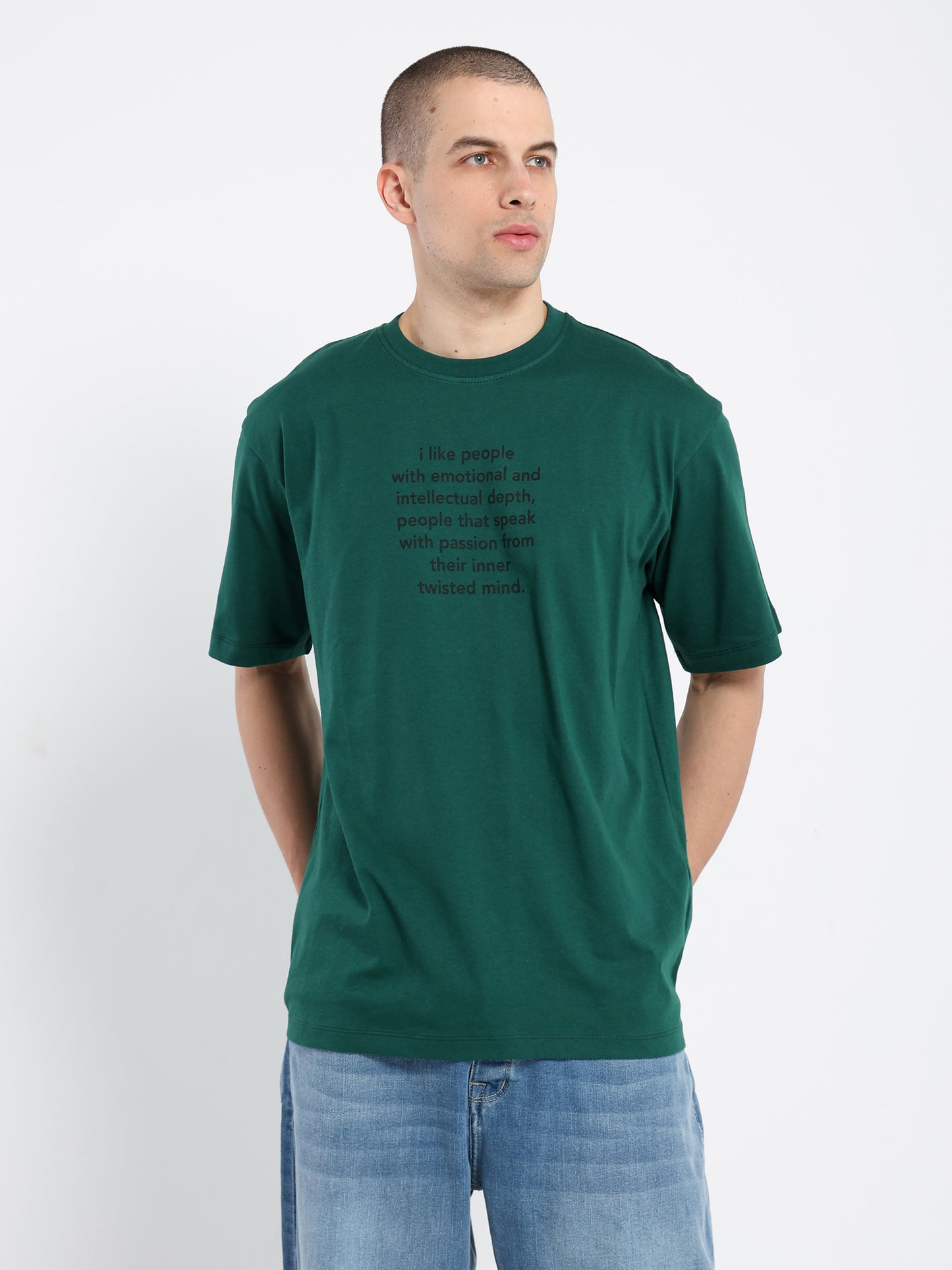 Oversized T-Shirt with Place Print - Outlet