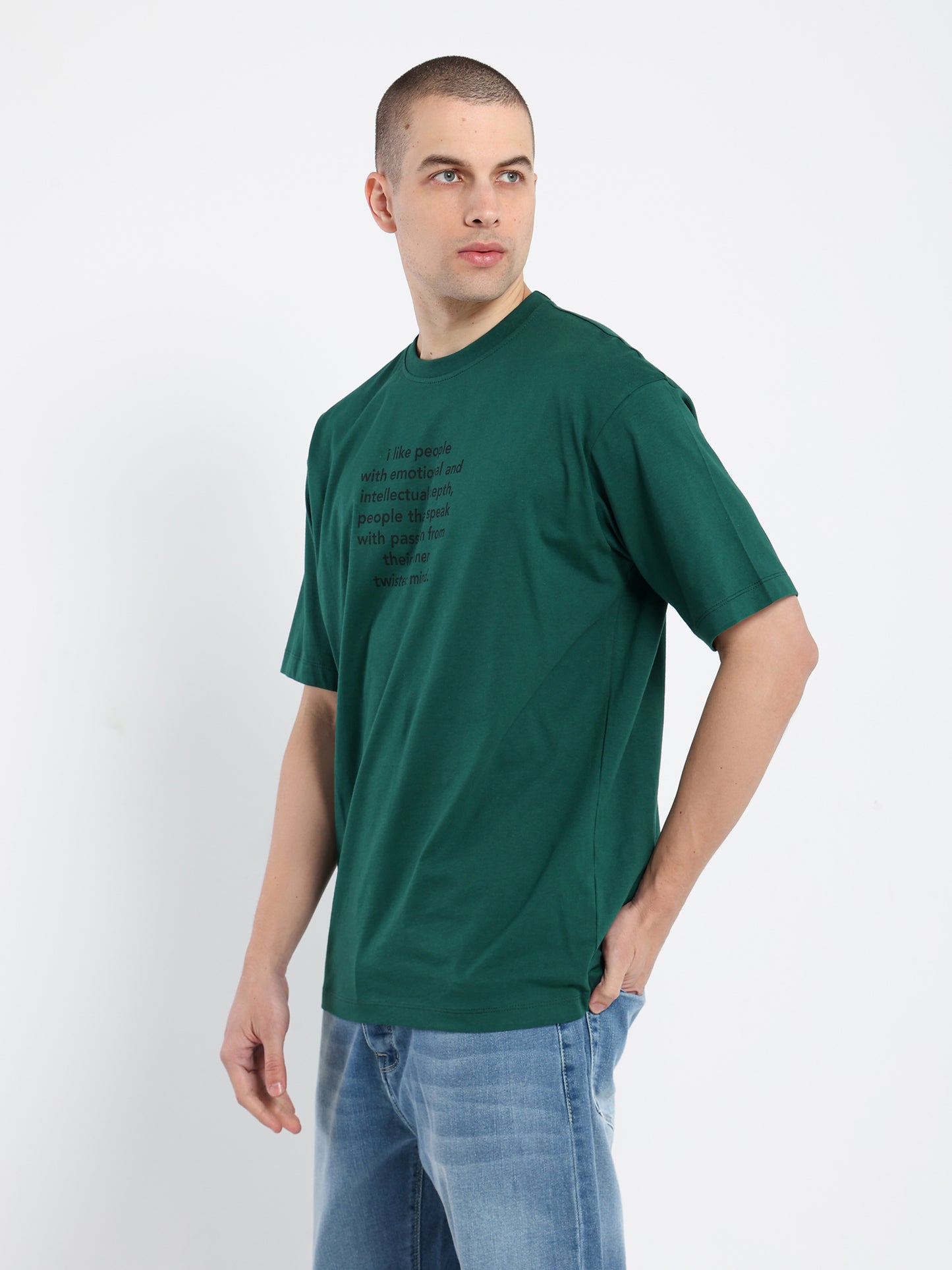 Oversized T-Shirt with Place Print - Outlet
