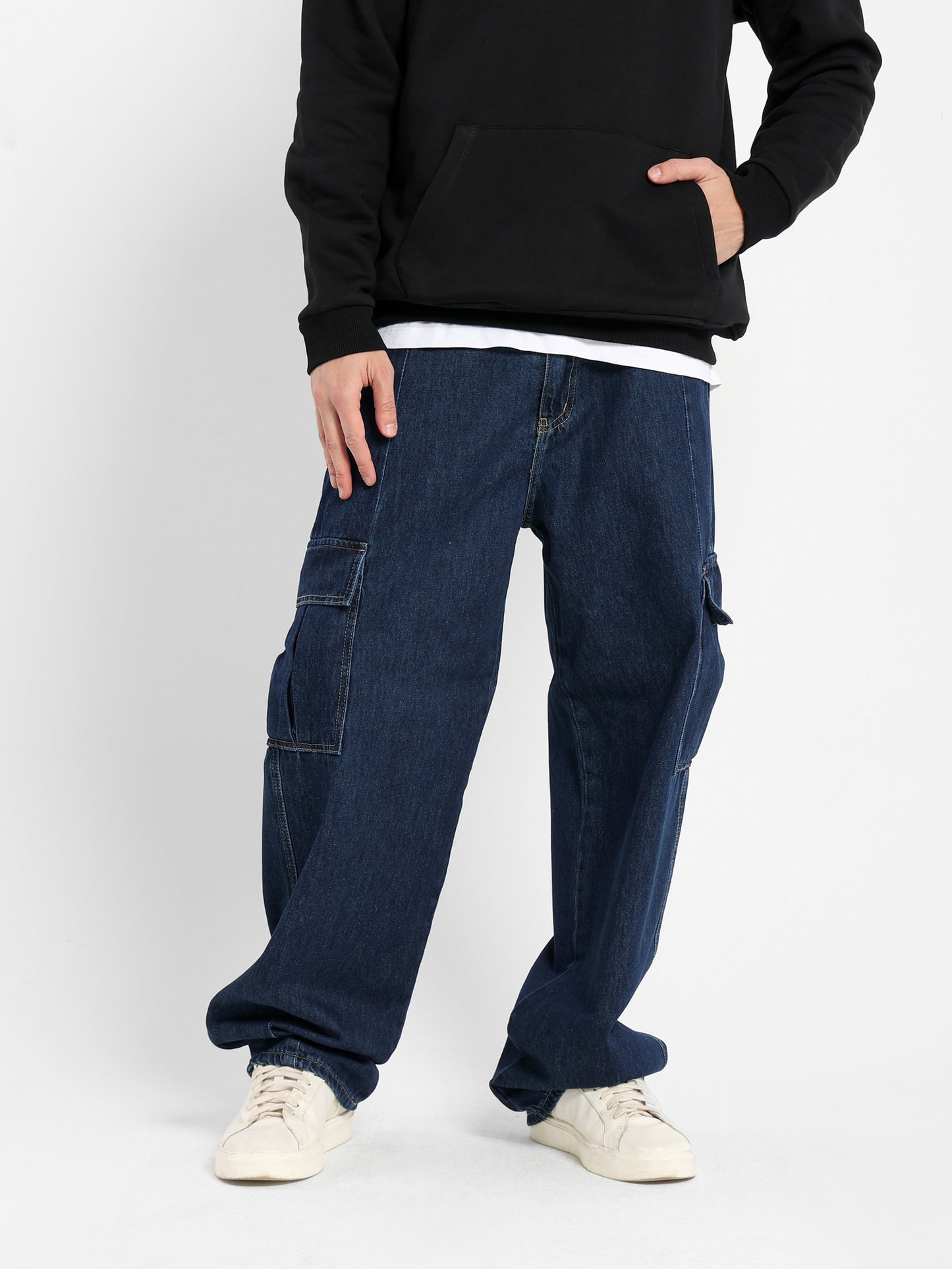 Baggy Jeans With Side Pocket - Outlet