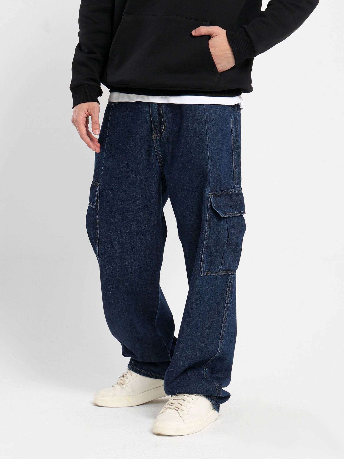 Baggy Jeans With Side Pocket - Outlet