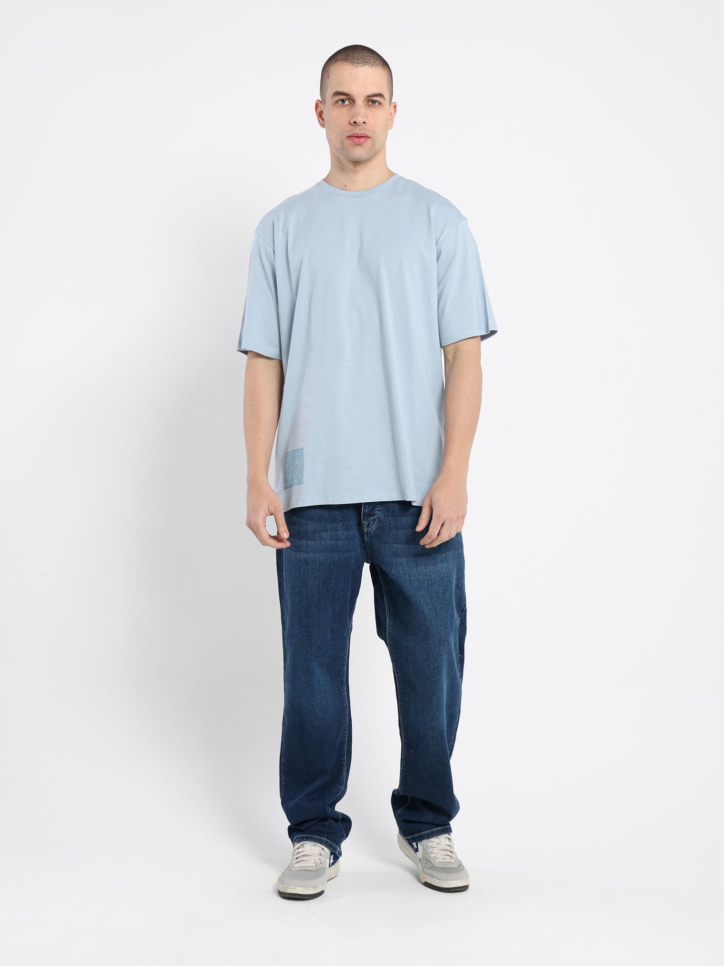 Barcode Back and Front Print T-Shirt - Outlet