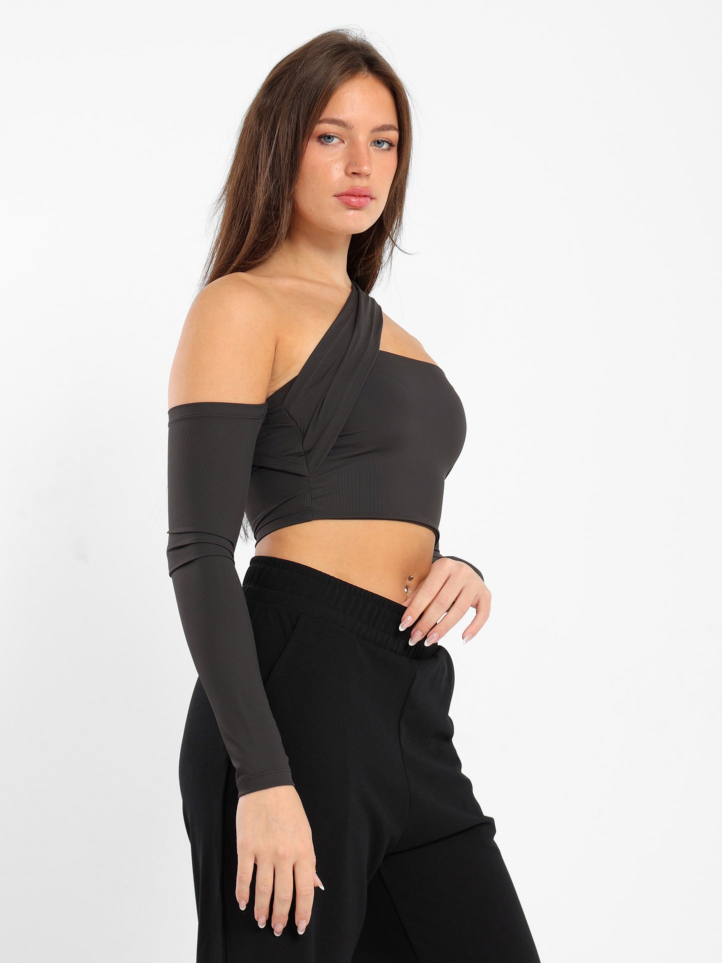 Fitted Long Sleeves Top - Outlet