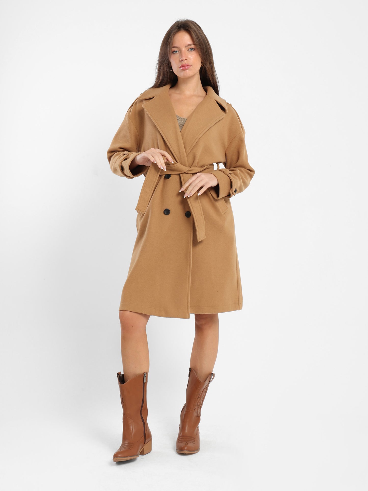 Solid Long Coat - Outlet