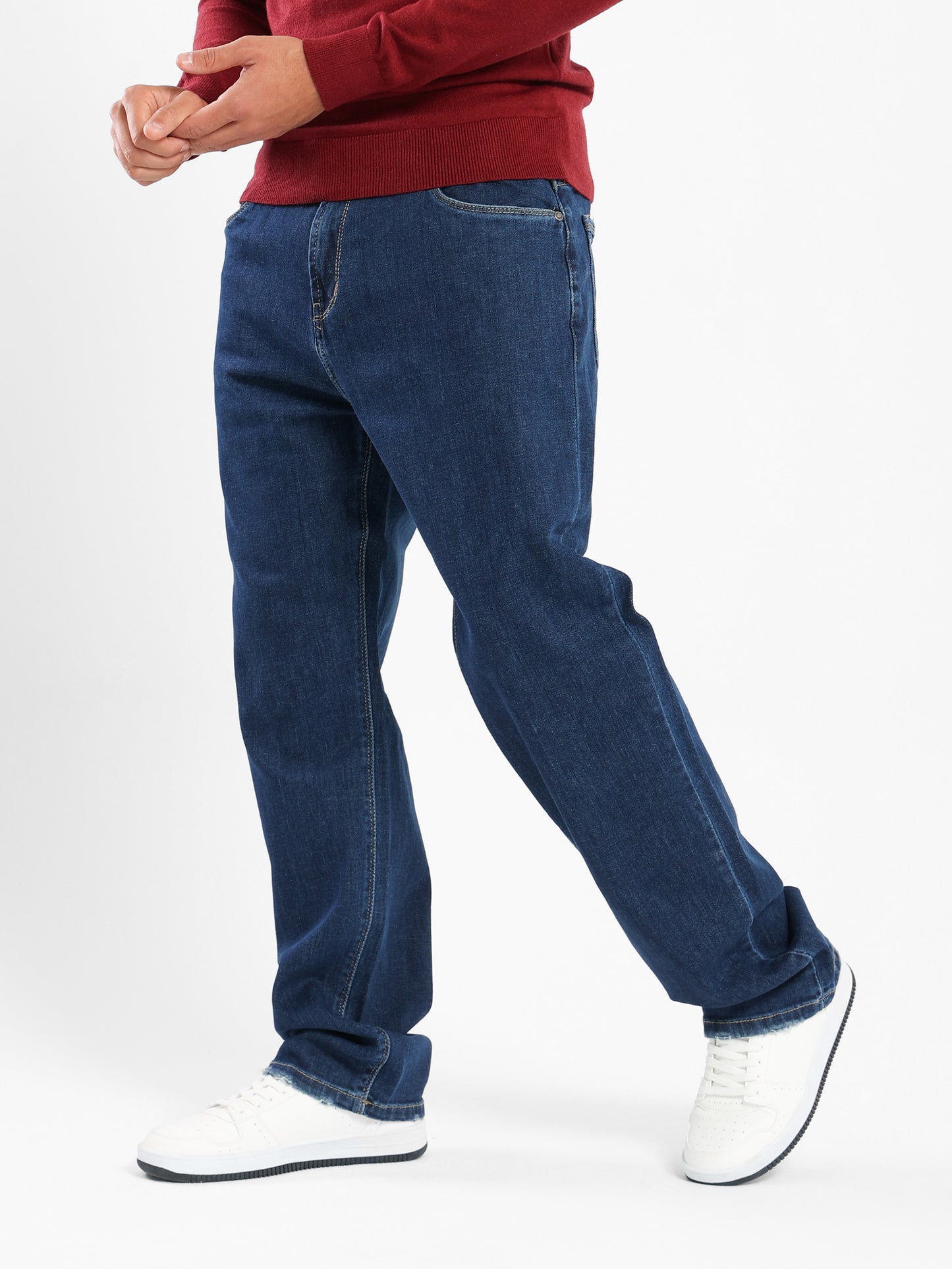 Regular 5-Pocket Jeans with Unfinished Hem - Outlet