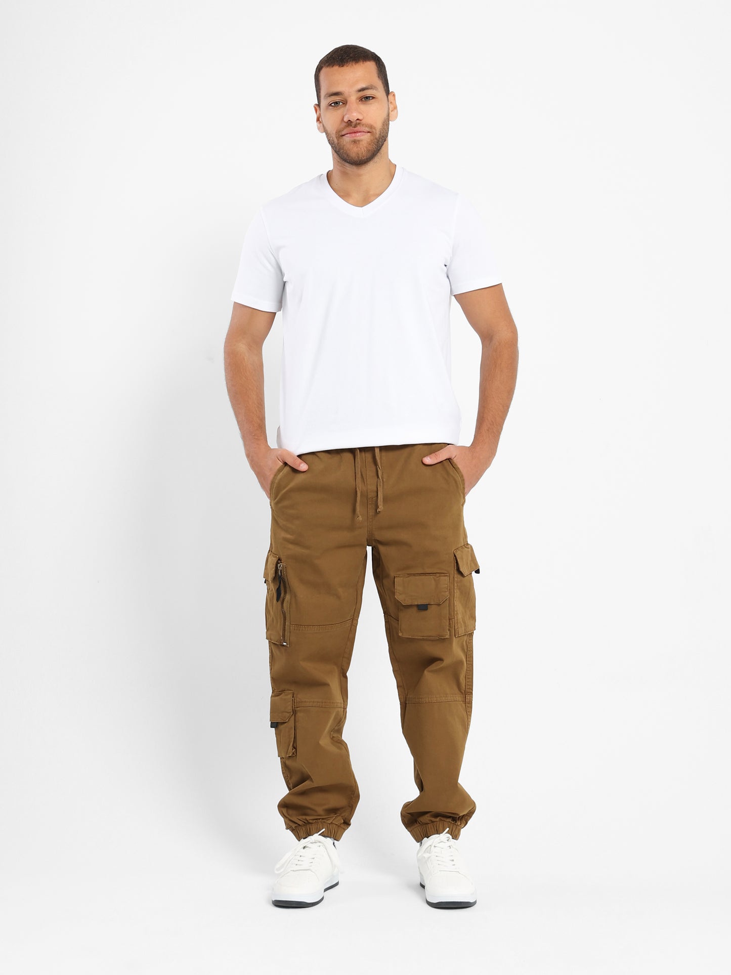 Woven Multi-Pocket Jogger Pants - Outlet