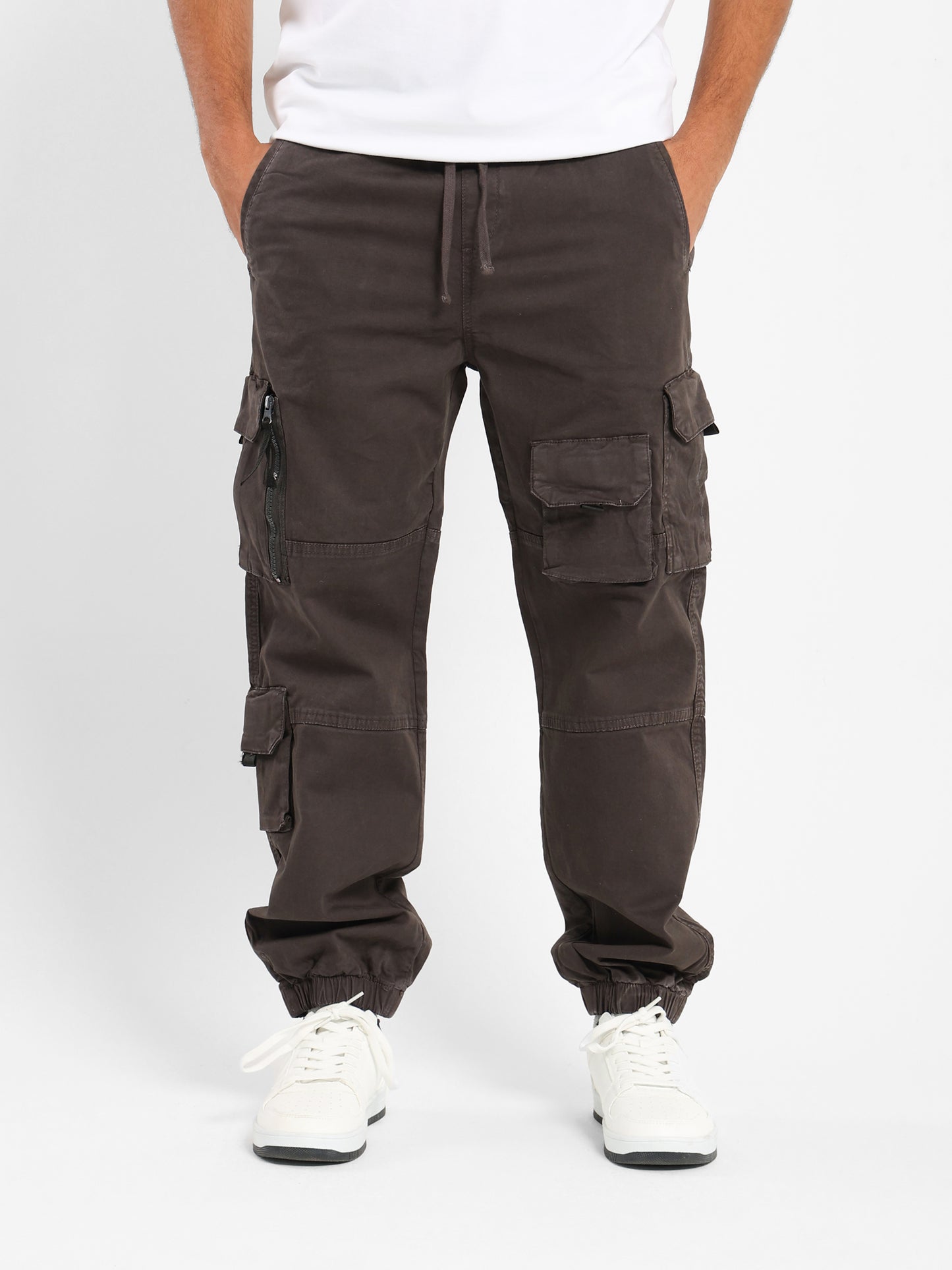 Woven Multi-Pocket Jogger Pants - Outlet
