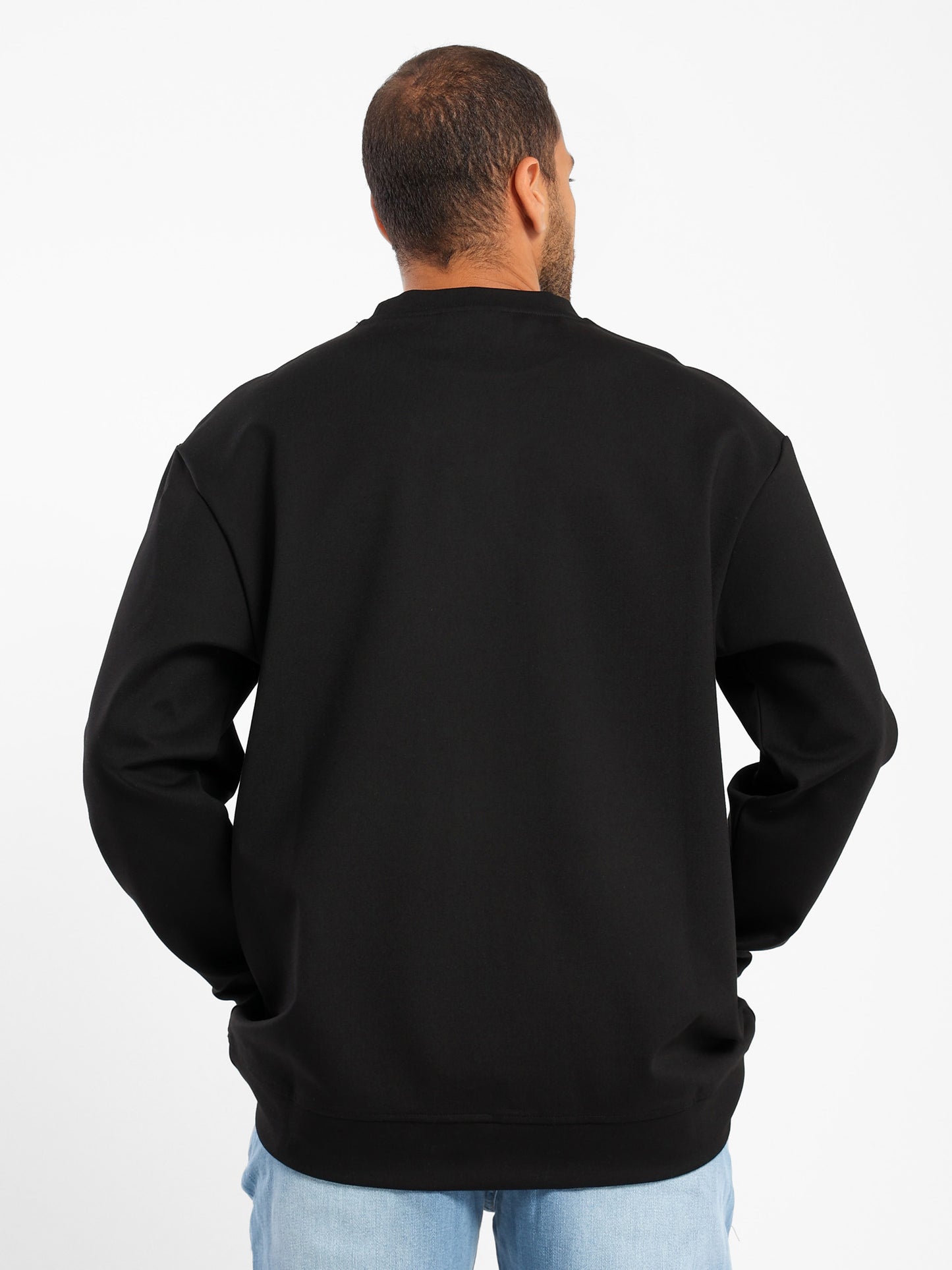Rave On Embossed Print Regular Sweatshirt - Outlet