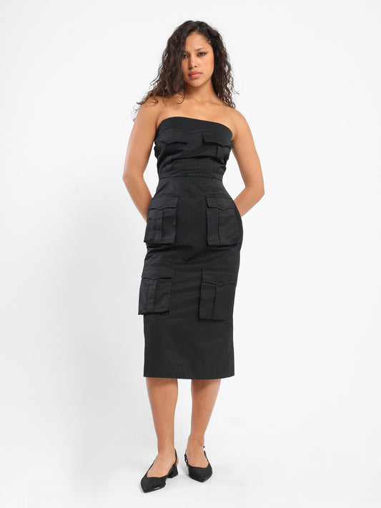 Dress Strapless Cargo Dress